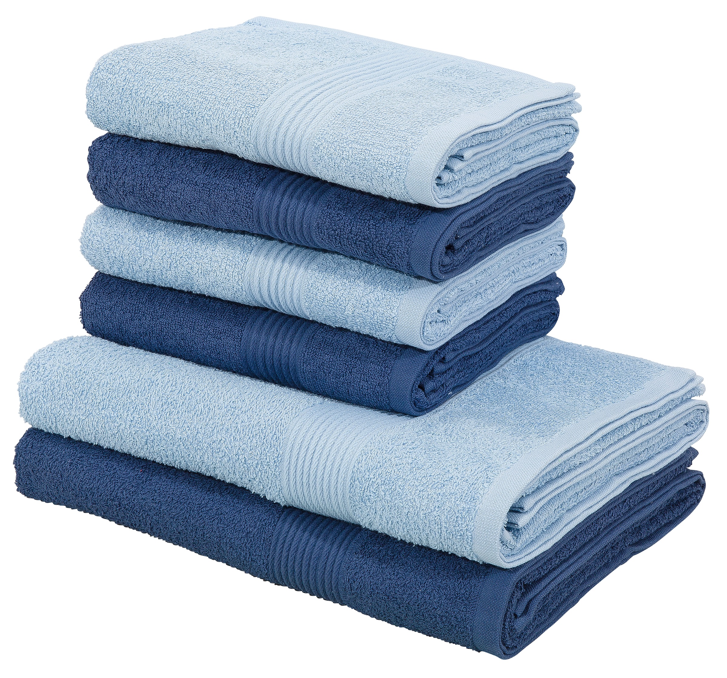BAUR kaufen 6 aus gestreifte home »Anna«, Set Handtuch 100% Baumwolle Handtuch-Set, Set, Handtücher Walkfrottee, my | tlg., Bordüre,