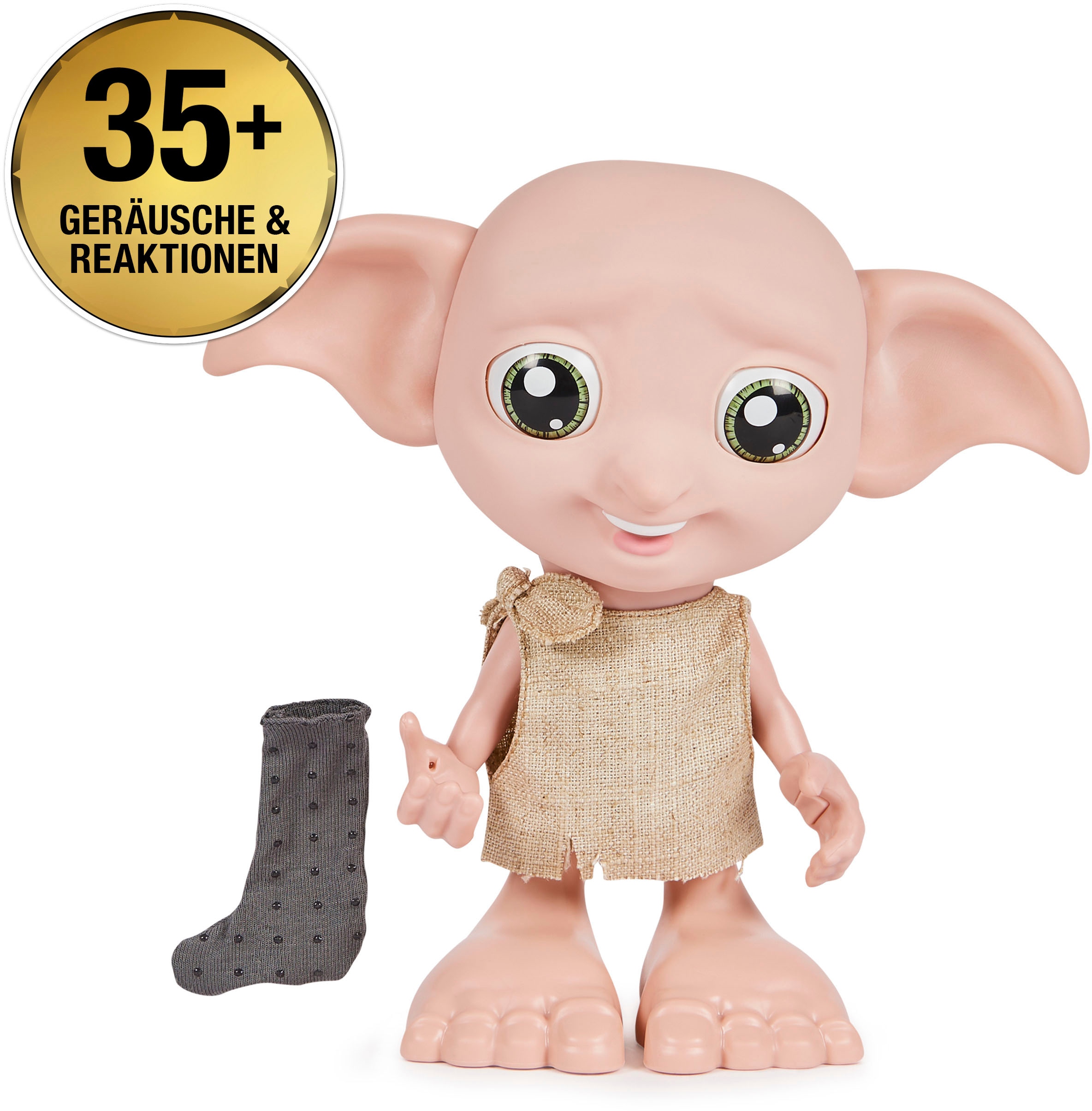 Spin Master Spielfigur »Wizarding World - Dobby - Interaktiver Hauself (zweisprachig DE+IT)«, mit Geräuschen und Bewegungen