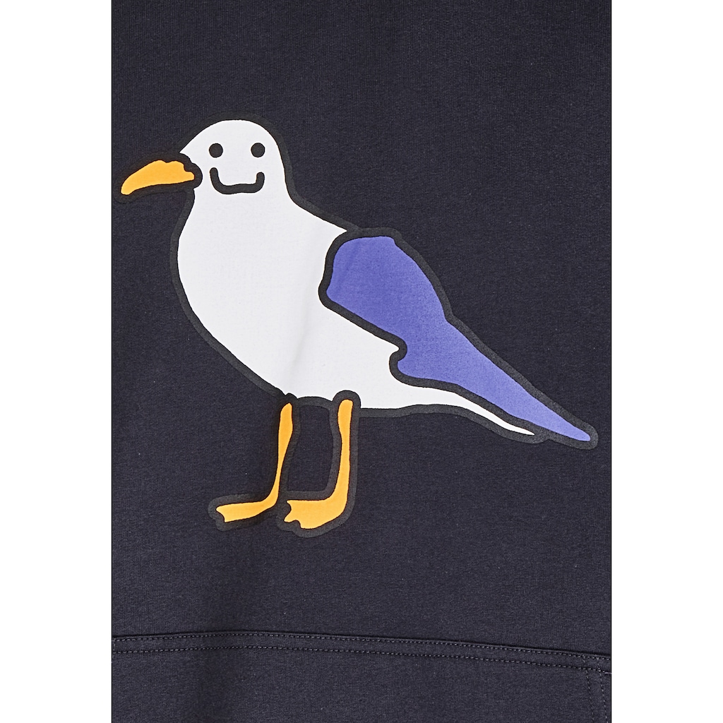 Cleptomanicx Kapuzensweatshirt »Smile Gull«, mit coolem Print