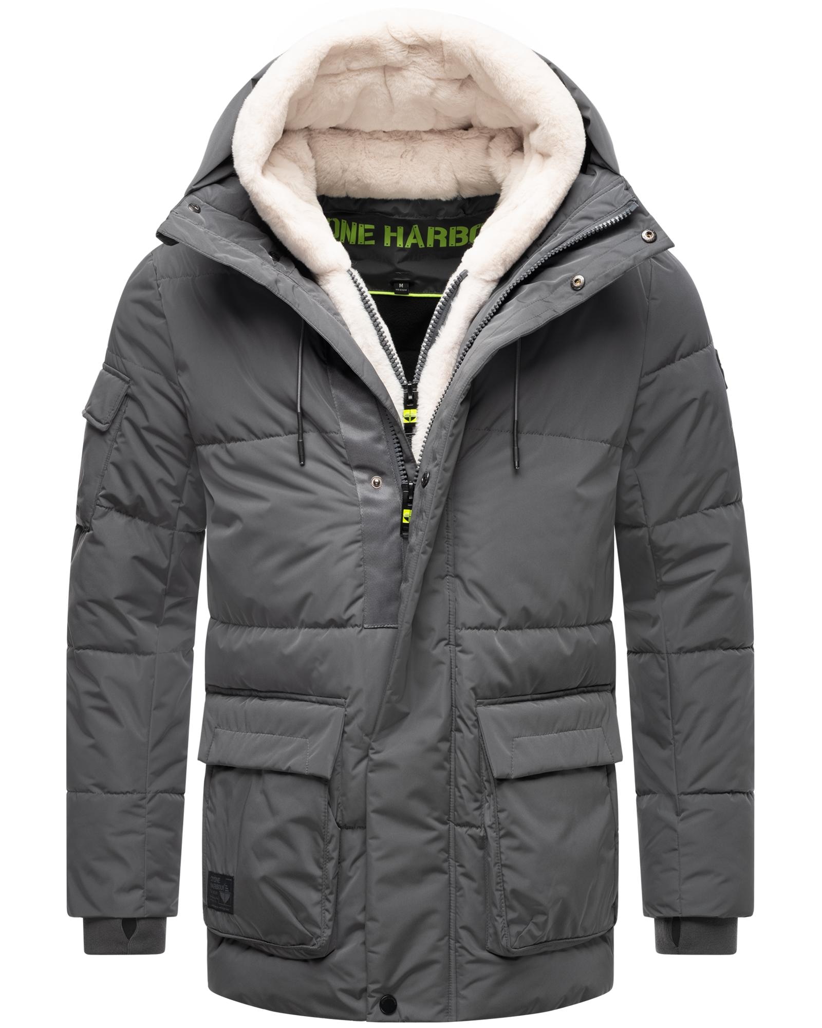 Winterjacke »Lauroo XX«, mit Kapuze, urbane Herren Steppjacke mit kuscheligem Teddyfleece