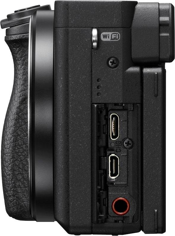 Sucher, BAUR OLED Video, - Objektiv Alpha »ILCE-6400MB 180° Bluetooth- (Wi-Fi)-NFC, 6400 MP, WLAN XGA Systemkamera E-Mount«, 18-135mm | Klapp-Display, M-Kit Sony 24,2 4K
