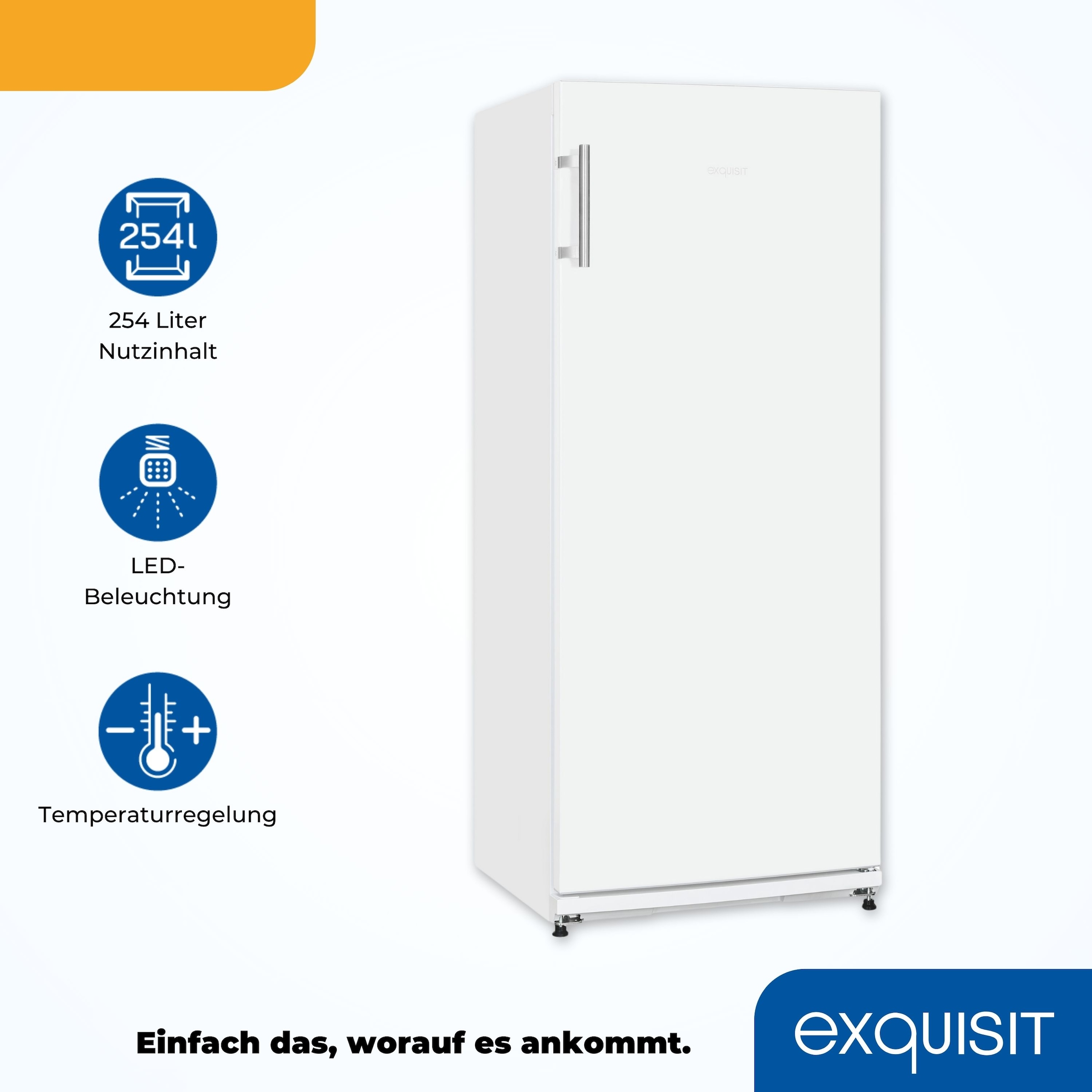 exquisit Getränkekühlschrank »GKS29-V-H-280E weiss« 145,5 cm hoch 60 cm breit