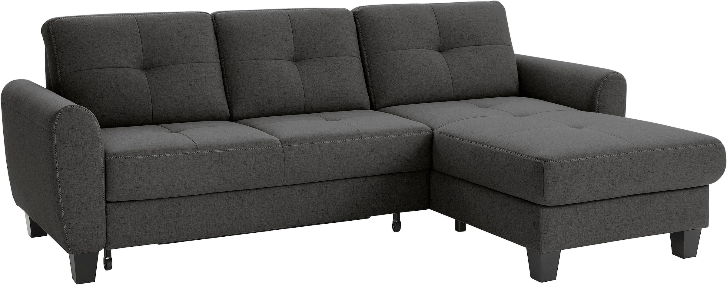 sit&more Ecksofa »Varese L-Form«, mit Federkern, wahlweise mit Bettfunktion und Stauraum
