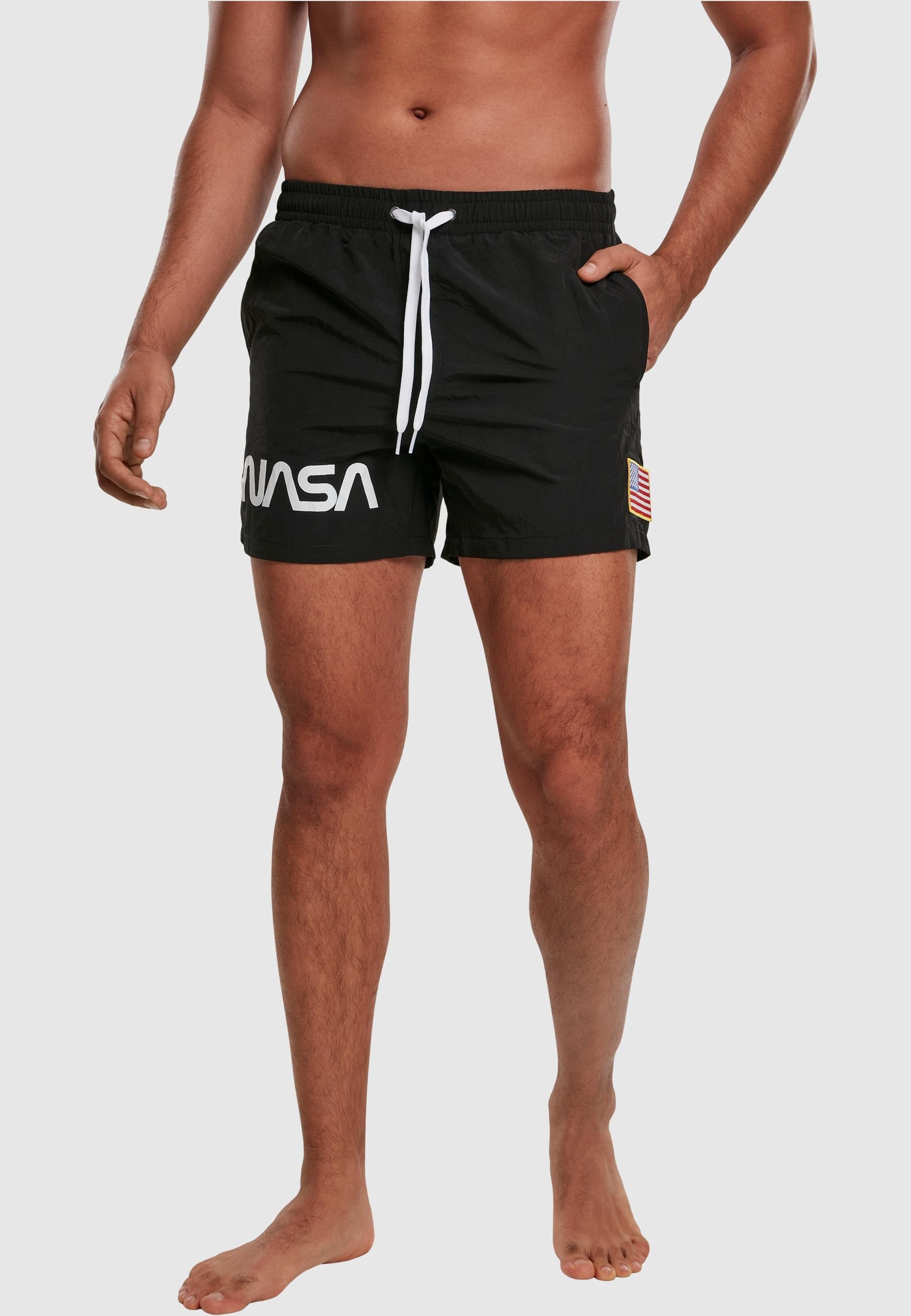 MisterTee Badeshorts »MisterTee Herren NASA Worm Logo Swim Shorts«