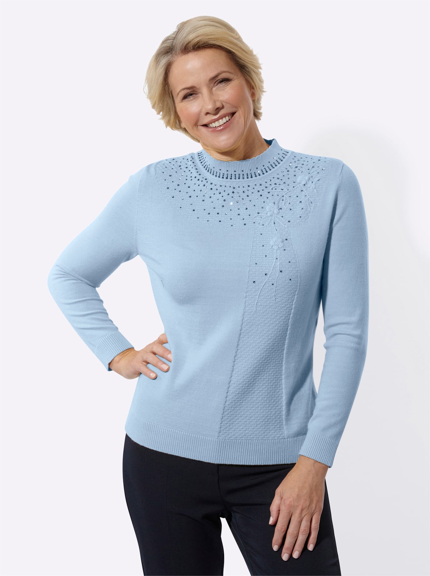 Classic Strickpullover "Stehkragen-Pullover"