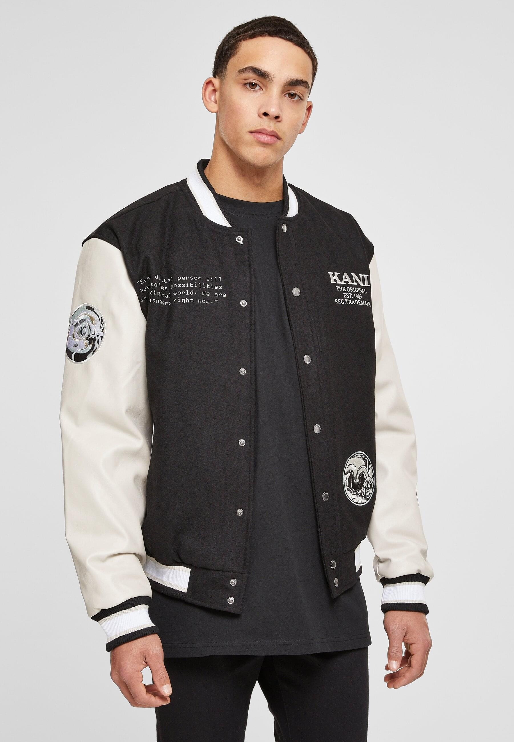 Karl Kani Allwetterjacke »Karl Kani Herren KM231-008-2KK Retro Block College Jacket«, (1 St.), mit Kapuze