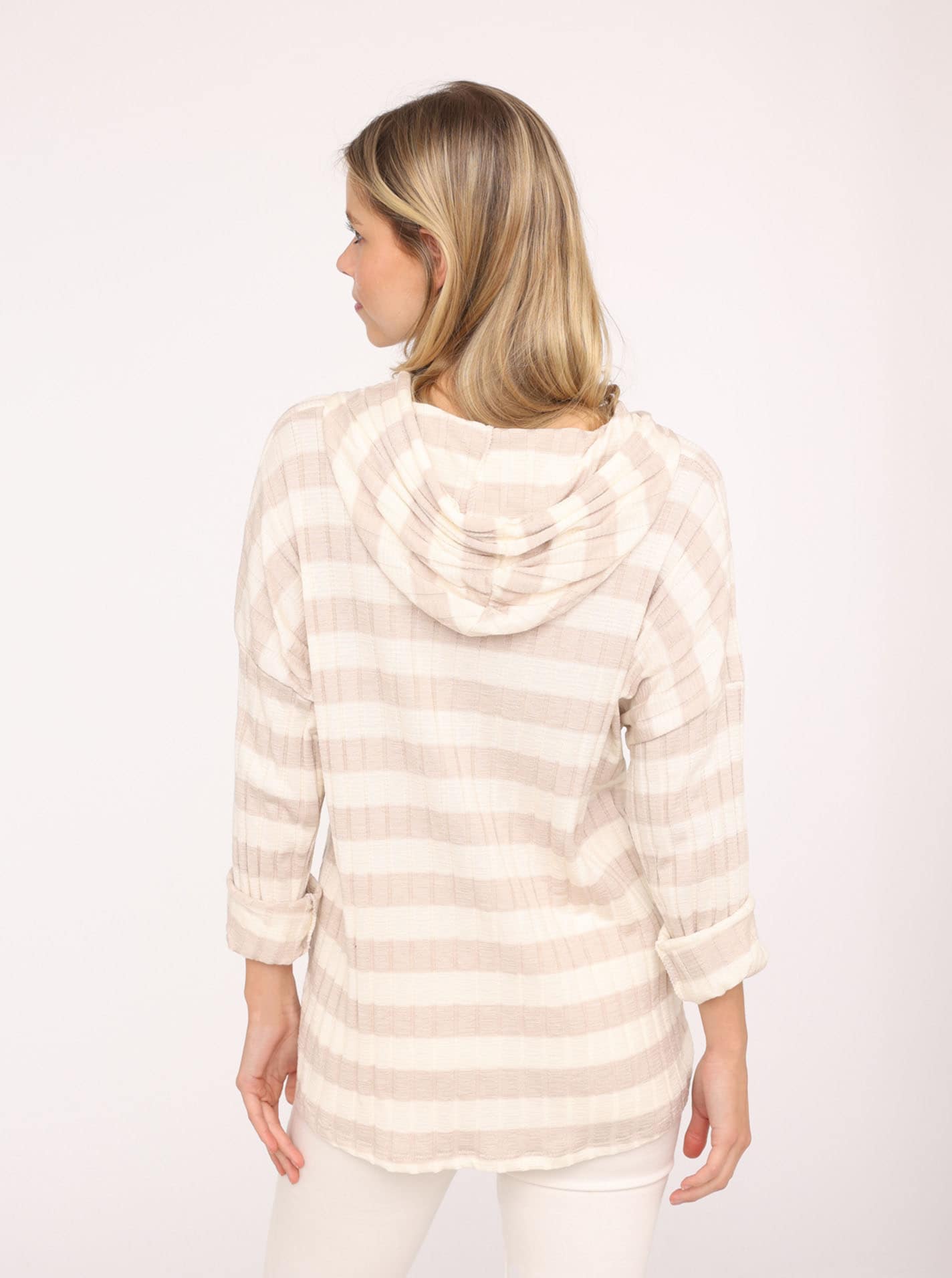 Zwillingsherz Hoodie »"Streifen"«, One Size, Kordelzug, Regular Fit, Kapuze, gestreift