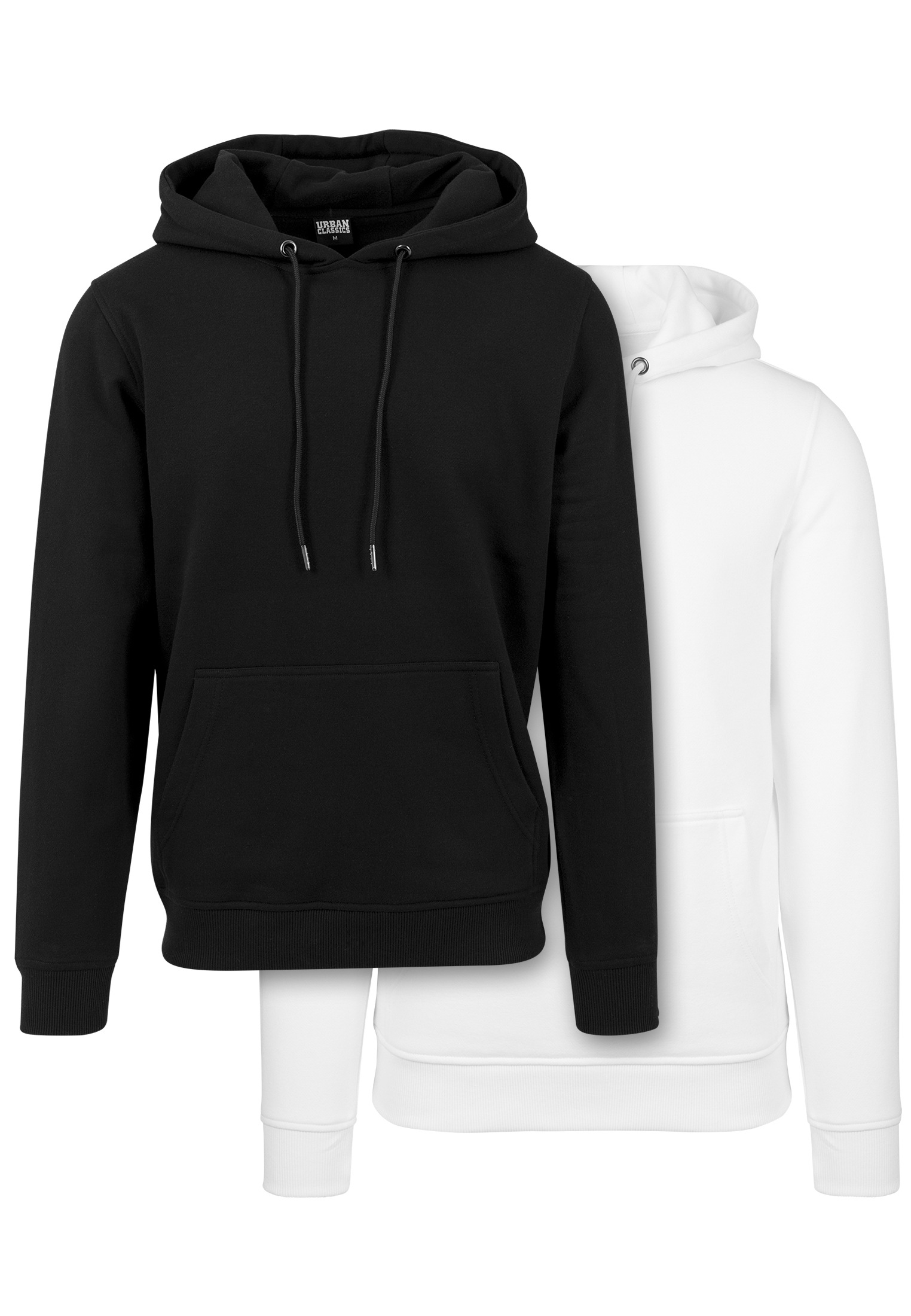 URBAN CLASSICS Sweater »Herren Basic Sweat Hoody 2-Pack« (1 tlg.)