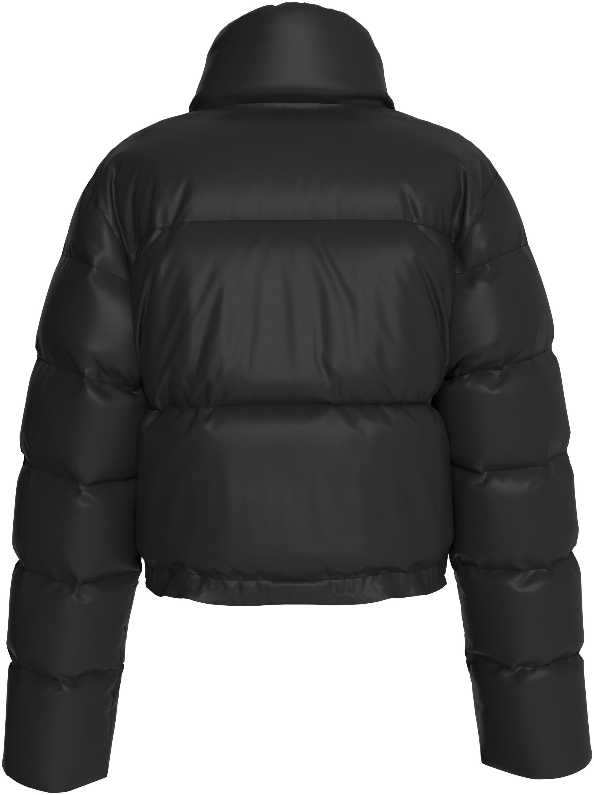 Calvin Klein Jeans Outdoorjacke »MATTE CROPPED ND PUFFER«, mit Kapuze, mit Logoprägung