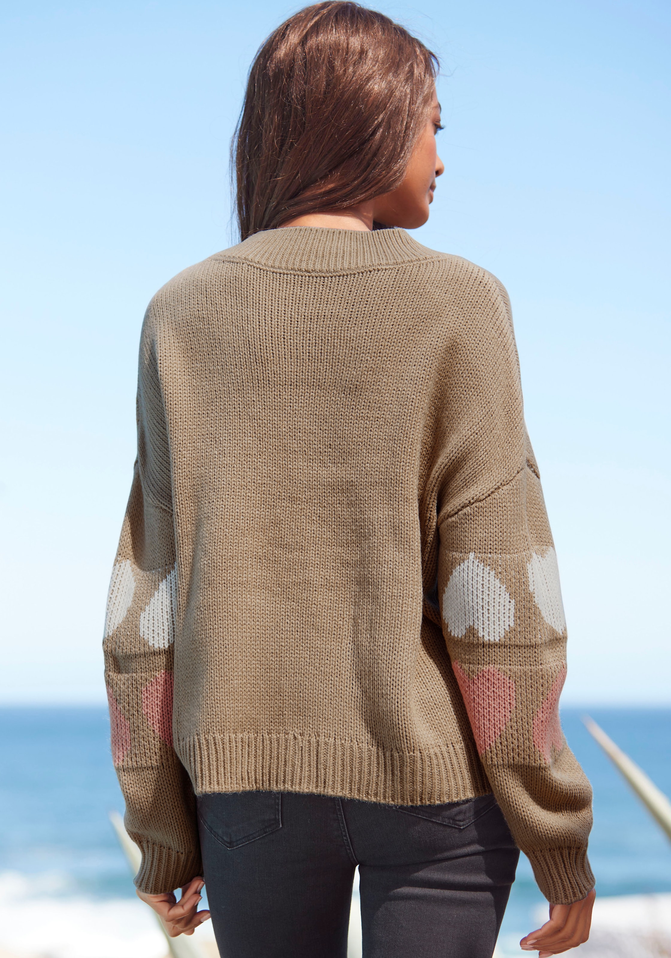 Vivance Strickpullover, mit Herzchenmuster