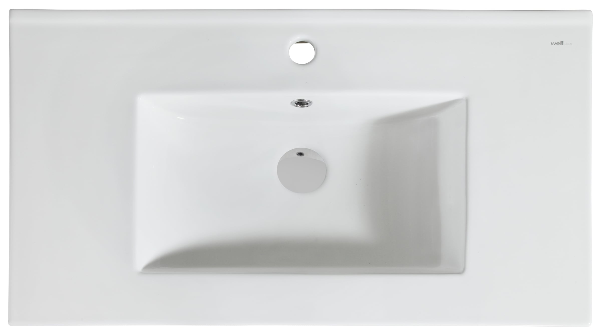 welltime Waschtisch »Trento Badezimmerschrank mit Becken Bestseller«, Badmöbel in Breite 80 cm, Waschplatz mit 2 Schubladen, Badschrank