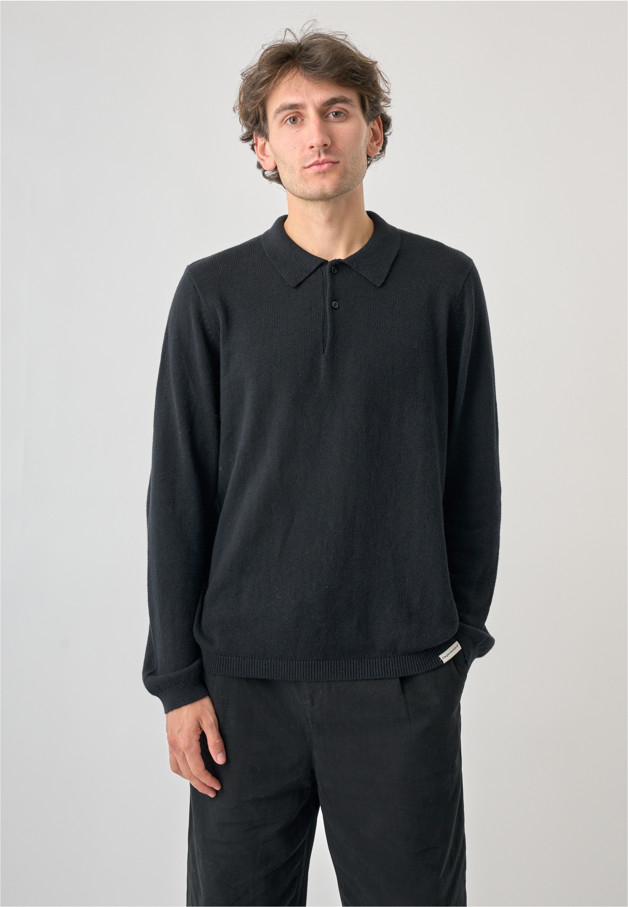 Cleptomanicx Langarmshirt mit eleganter Knopfleiste