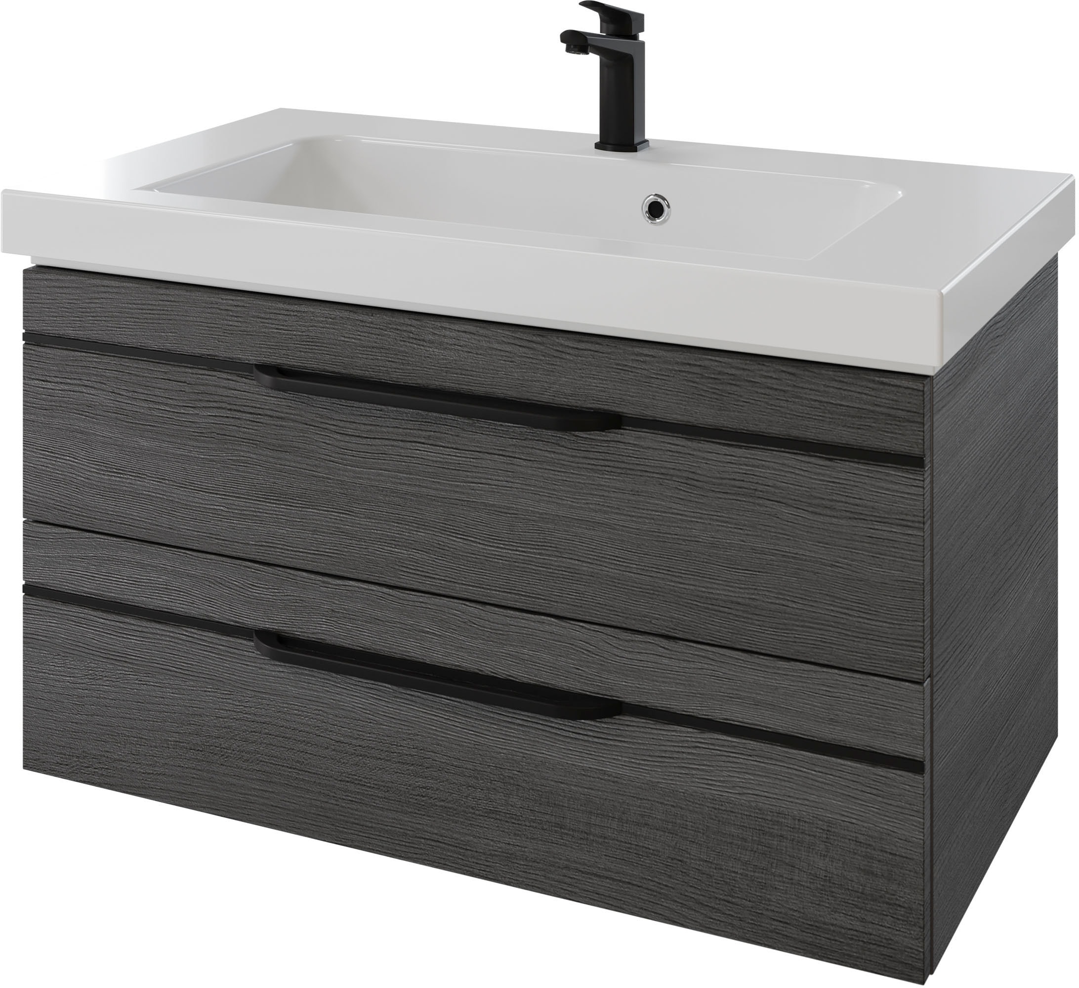 Saphir Waschtisch "Serie Balto Mineralmarmor-Waschtisch mit Unterschrank, 92 cm breit" 2 Stk. tlg. Waschplatz mit 2 Schubladen, Badschrank in verschiedenen Ausführungen