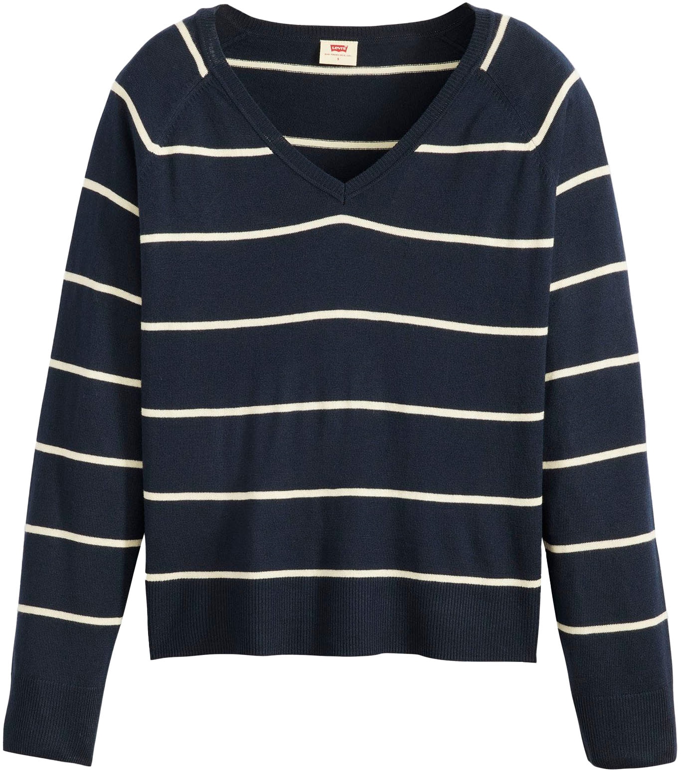 Levi's® Longpullover »PETAL VNECK SWEATER«, mit Rippbündchen