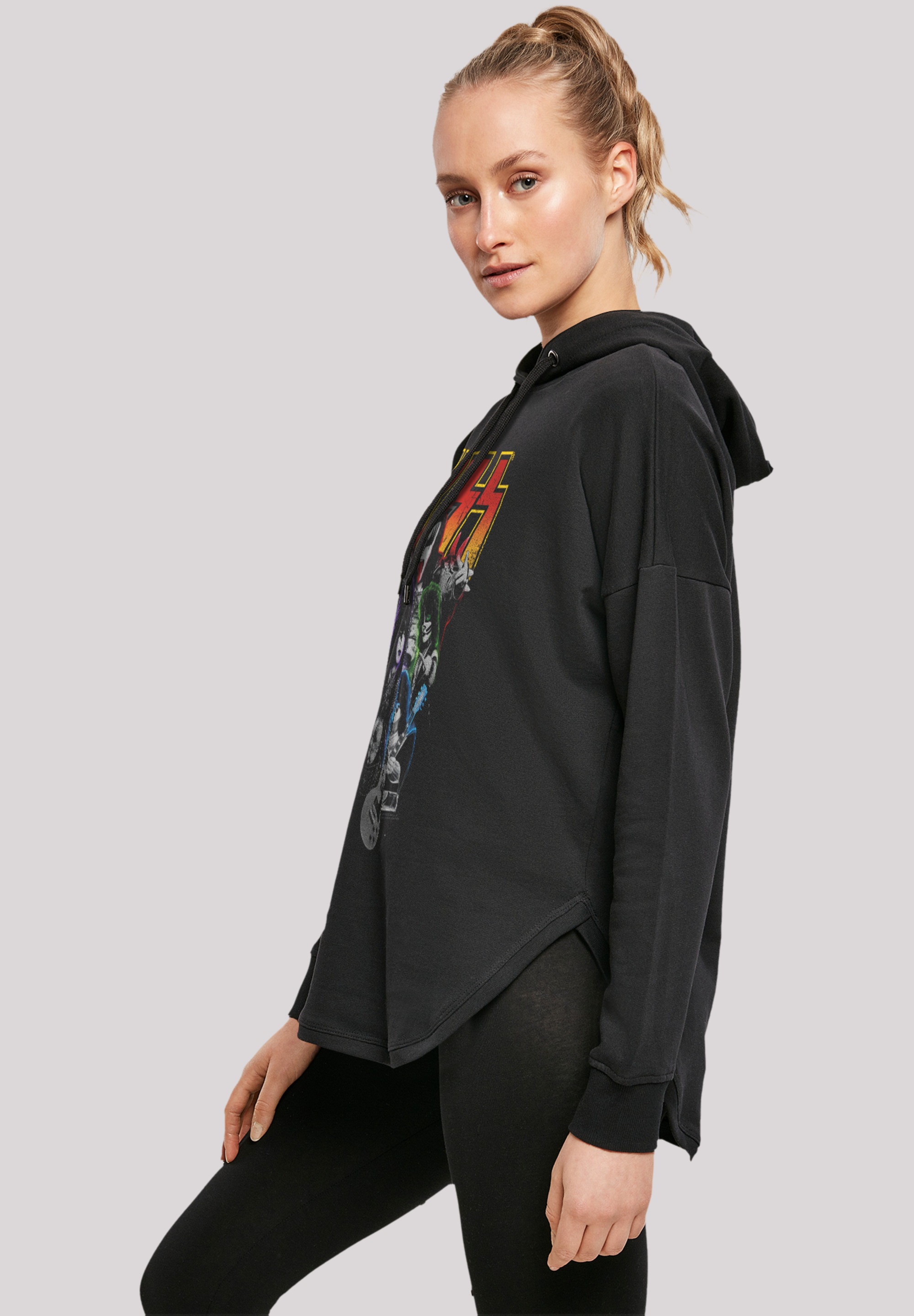 F4NT4STIC Sweatshirt »Kiss Rock Music Band Neon Band«, Premium Qualität, Band, Logo