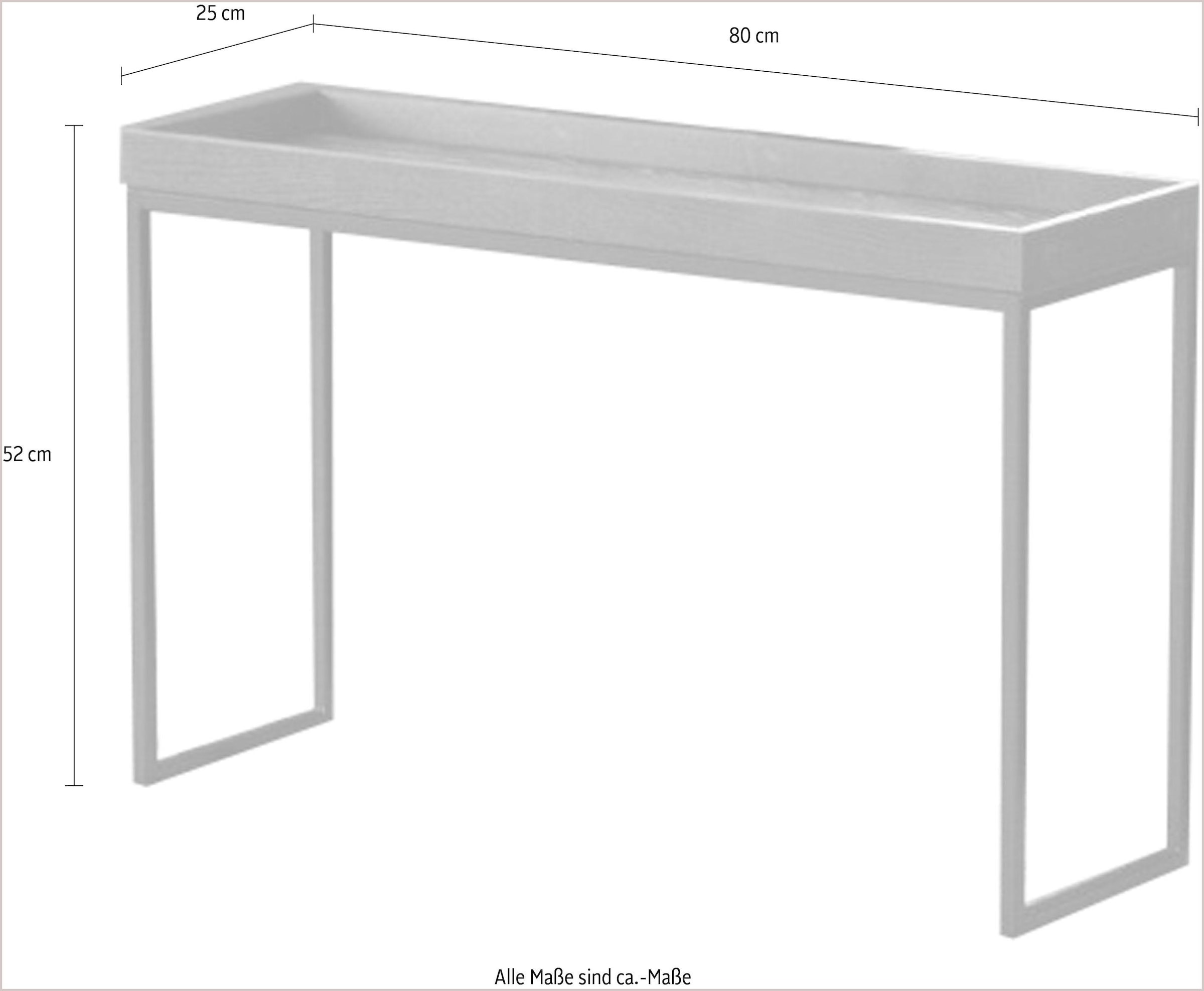 jankurtz Konsolentisch »pizzo«, in verschiedenen Gestellfarben, Breite 80 cm