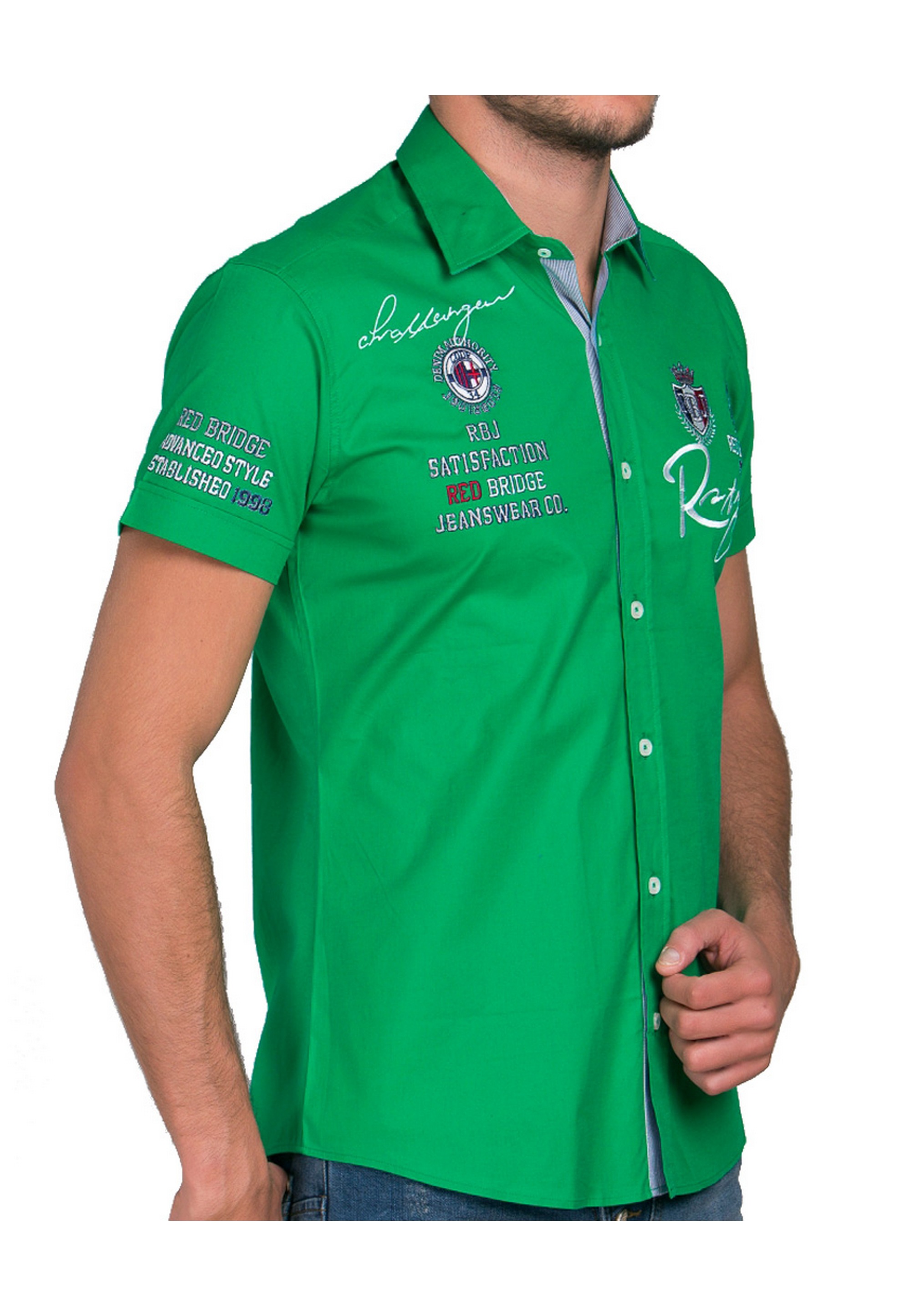 RedBridge Kurzarmhemd »Irvine«, im Slim Fit-Schnitt mit Stickerei