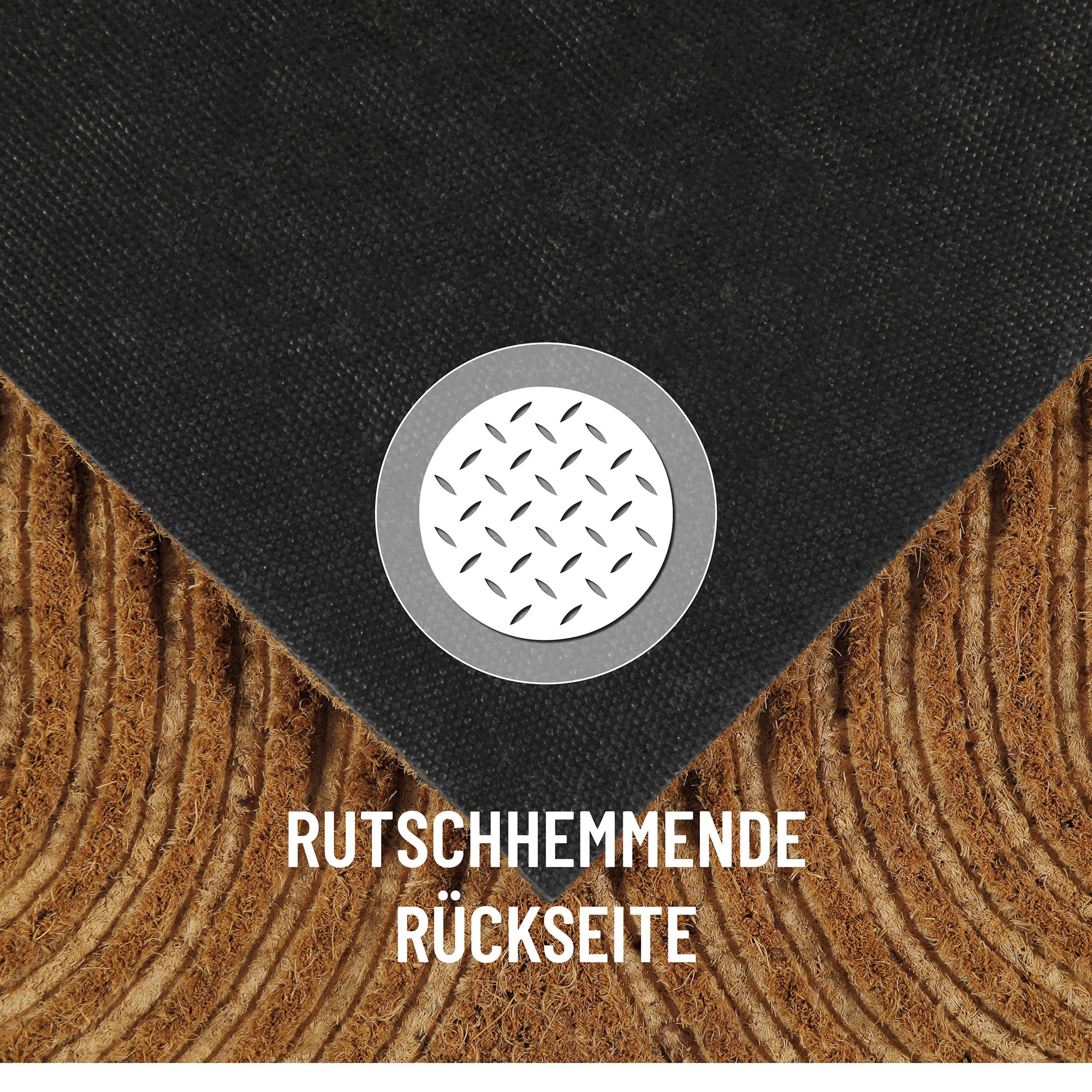Wecon home Fußmatte »Retro Flow«, rechteckig, 14 mm Höhe, Kokos, pflegeleicht, rutschfest, Retro Design, Schmutzfangmatte
