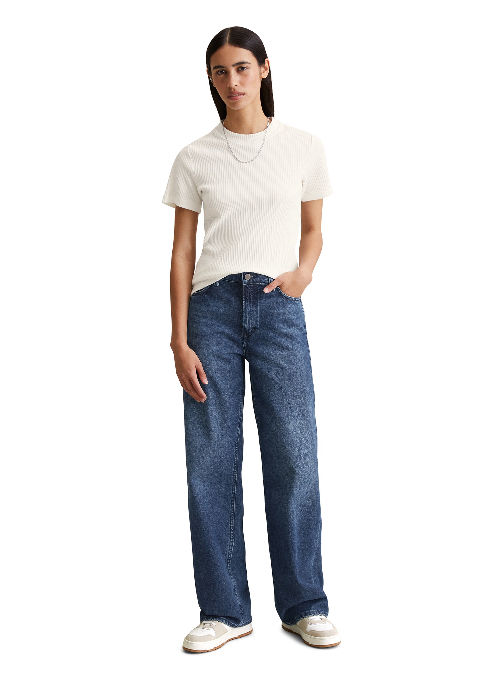 Marc O'Polo DENIM T-Shirt »aus elastischem Bio-Baumwolle-Mix«