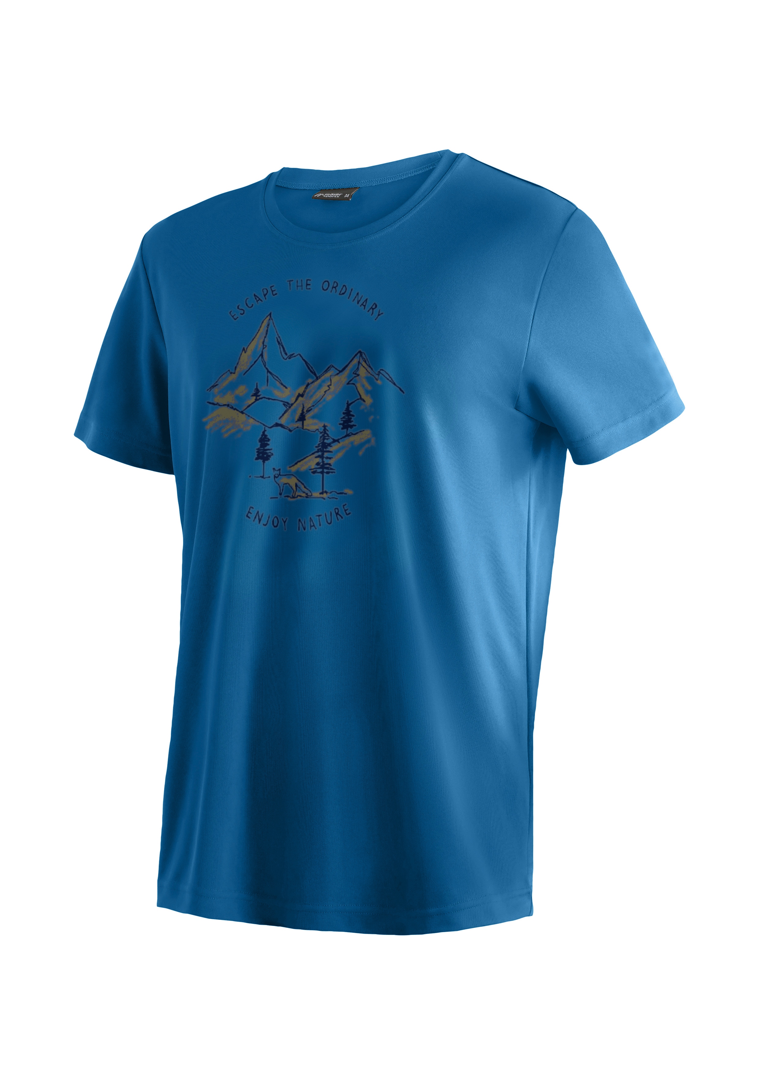 Maier Sports "Dieter Print" Herren Kurzarmshirt, leichtes Sommer Funktionsshirt, Rundhals, Reg Fit