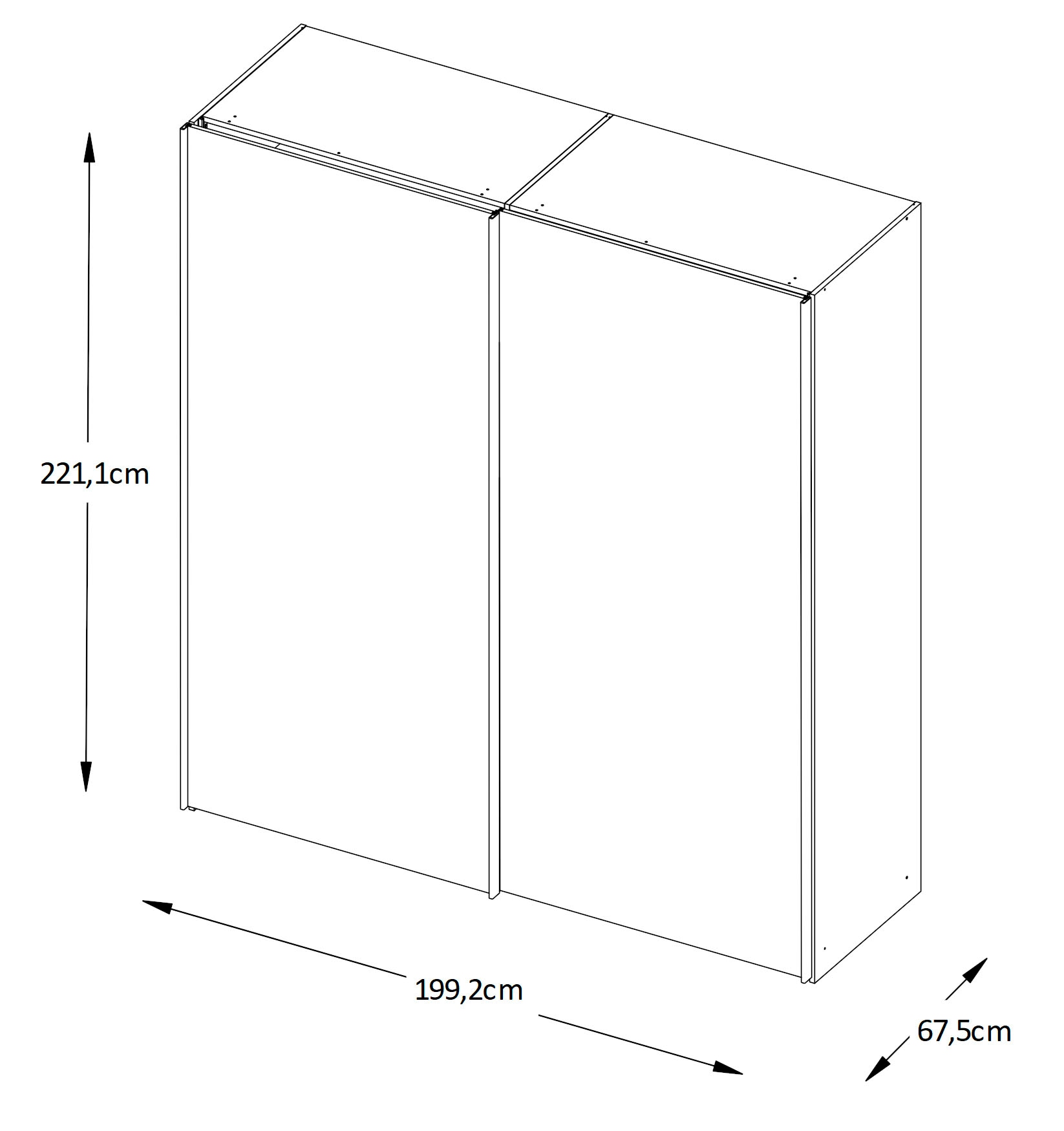 STAUD Schwebetürenschrank »Sinfonie Plus, edles Design in hochwertiger Qualität, Made in Germany«, Mit Spiegeltüre und in vier verschiedenen Ausstattungsvarianten