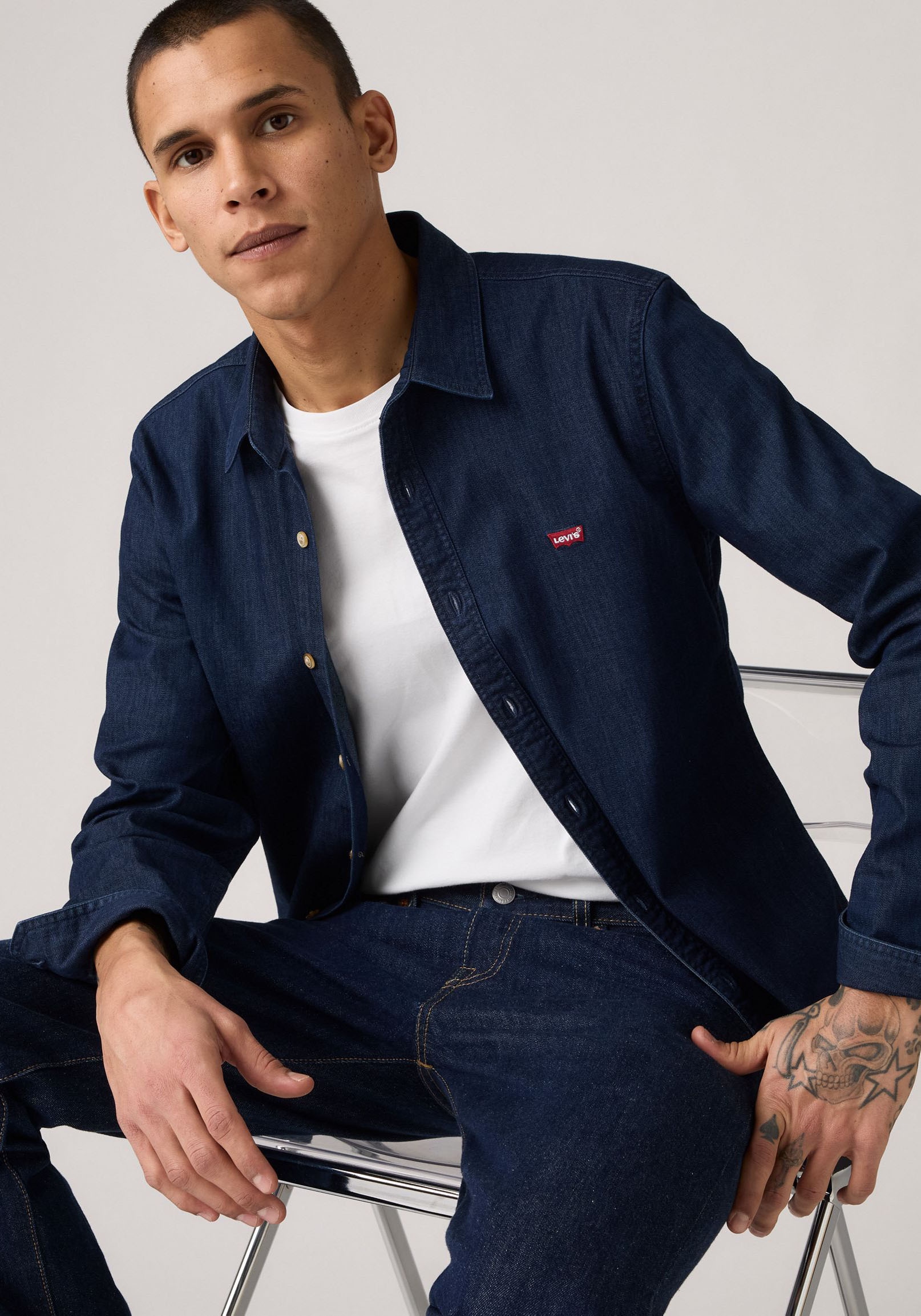 Levi's® Jeanshemd »LS BATTERY HM SHIRT SLIM« aus pflegeleichtem Baumwollmix