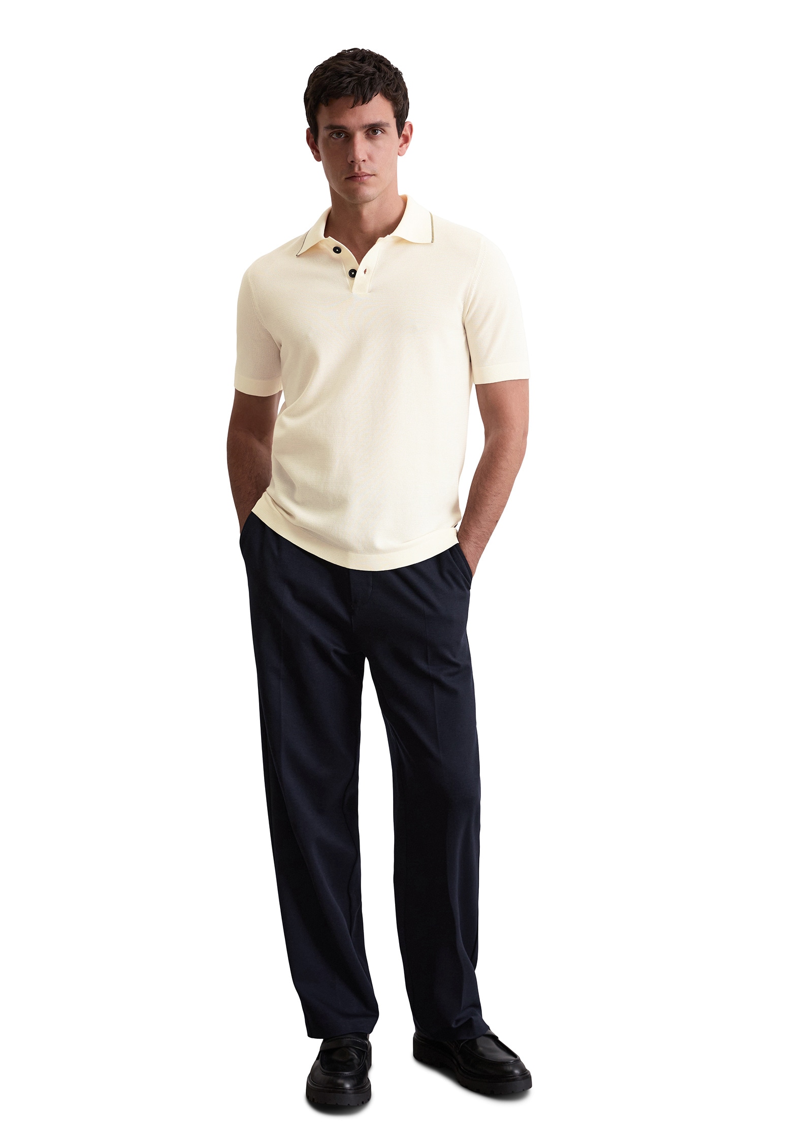 Marc O'Polo Kurzarmpullover »aus reiner Bio-Baumwolle«