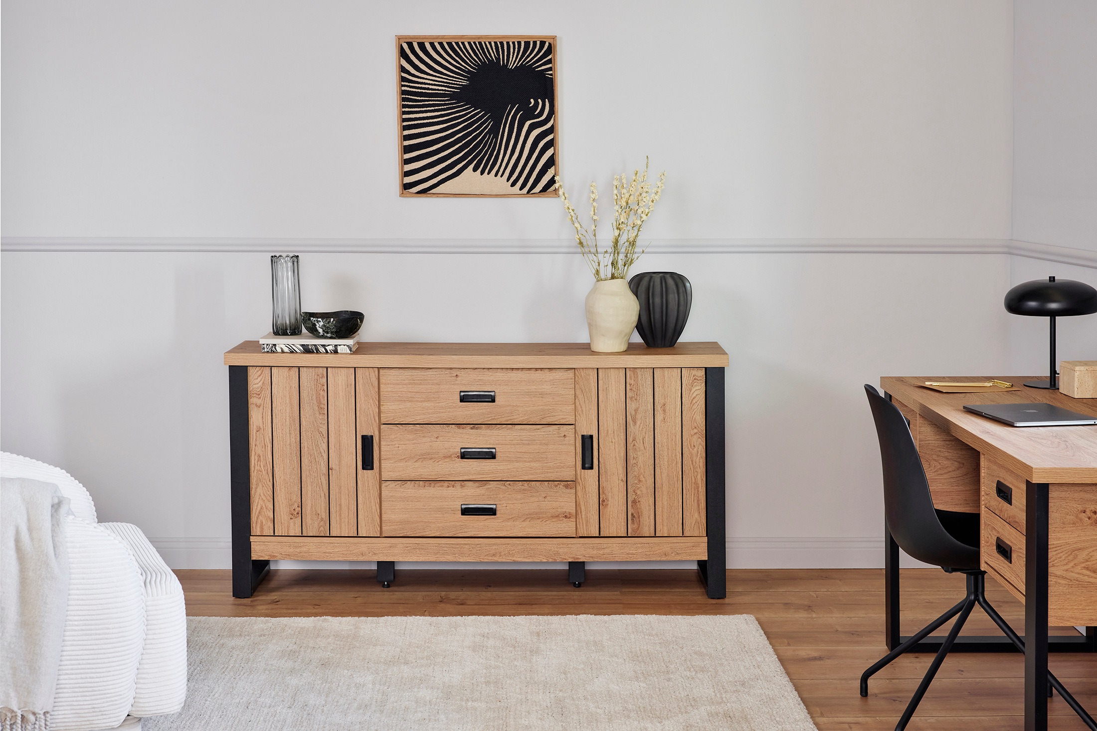 Jahnke Sideboard "RIVA SB 150", (1 St.), Sideboard, 2 Türen & 3 Schubladen, günstig online kaufen