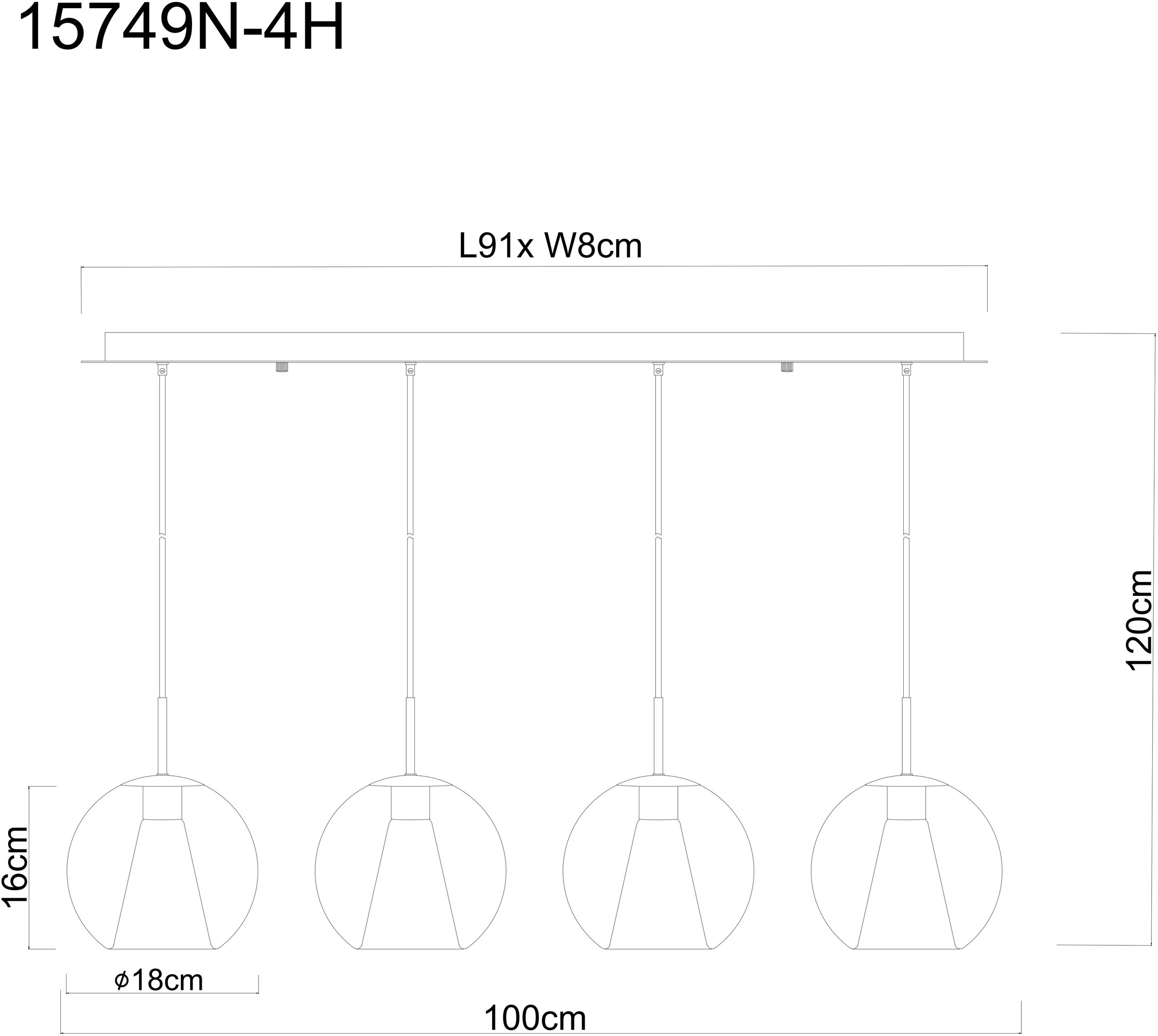 GLOBO LIGHTING Hängeleuchte »BARRY«, Leuchtmittel E27 | ohne Leuchtmittel, Hängelampe/Pendelleuchte/Esszimmer/Wohnzimmer/Esstisch