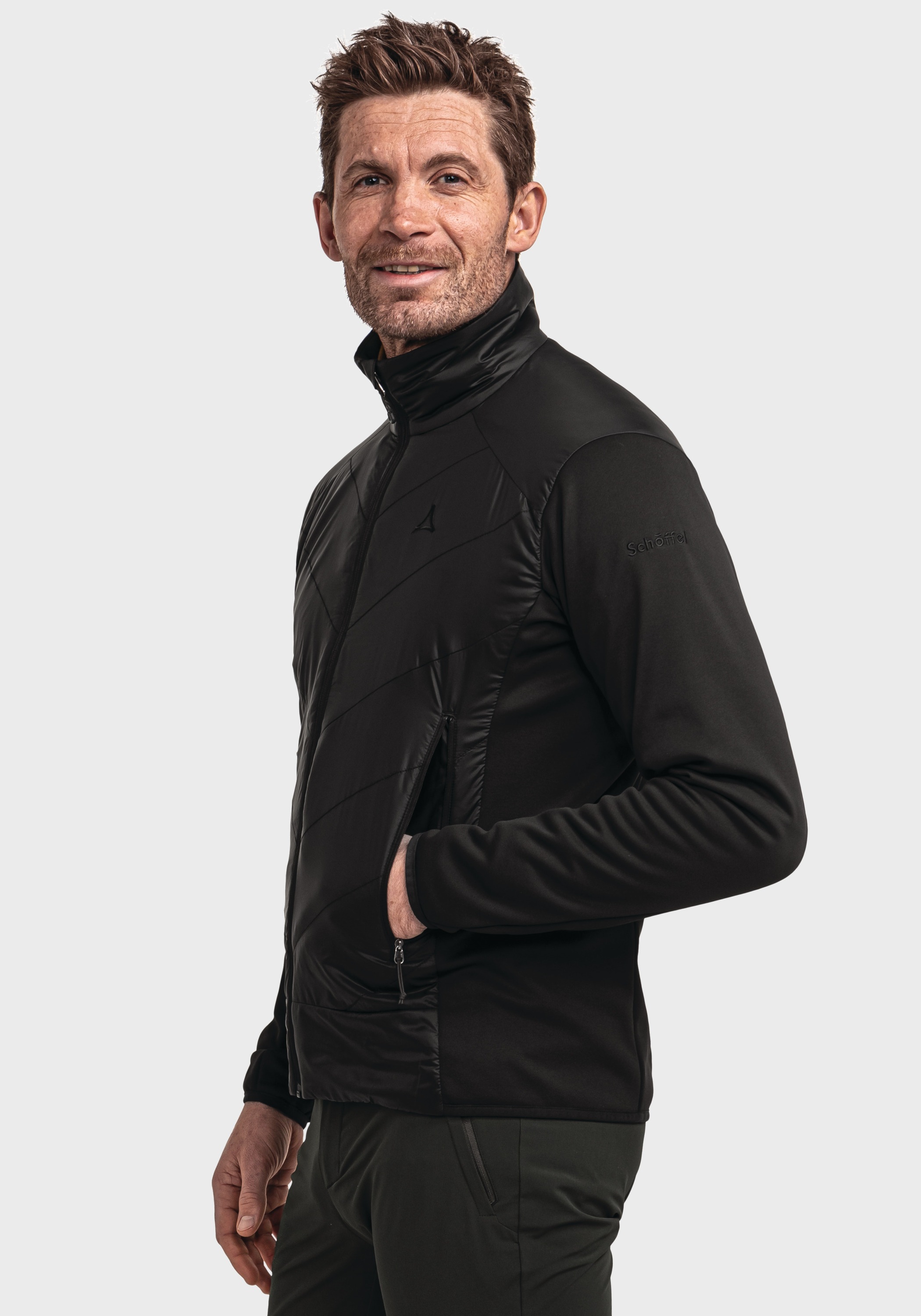 Schöffel Fleecejacke »Hiking Hybrid Jk Style Cascata MNS«, ohne Kapuze