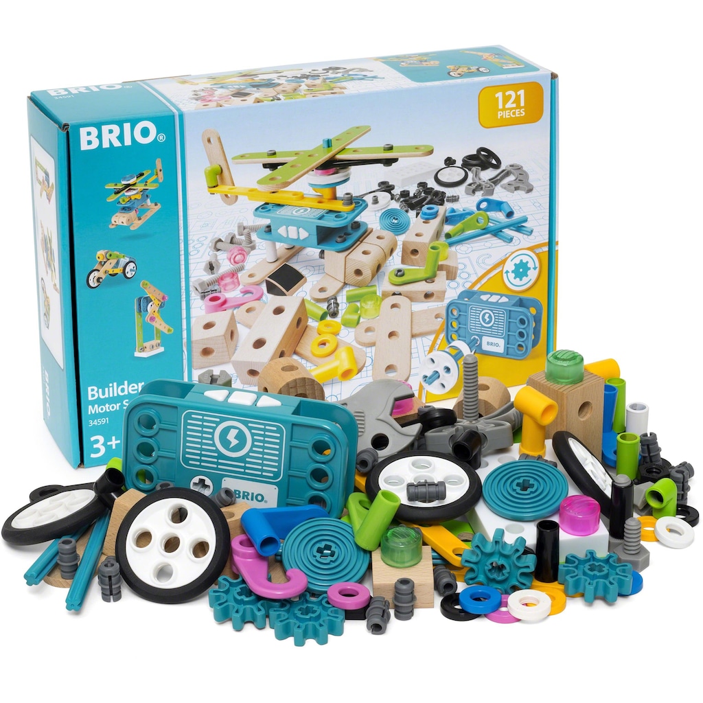 BRIO® Konstruktions-Spielset »Builder Motor-Set«, (121 St.)