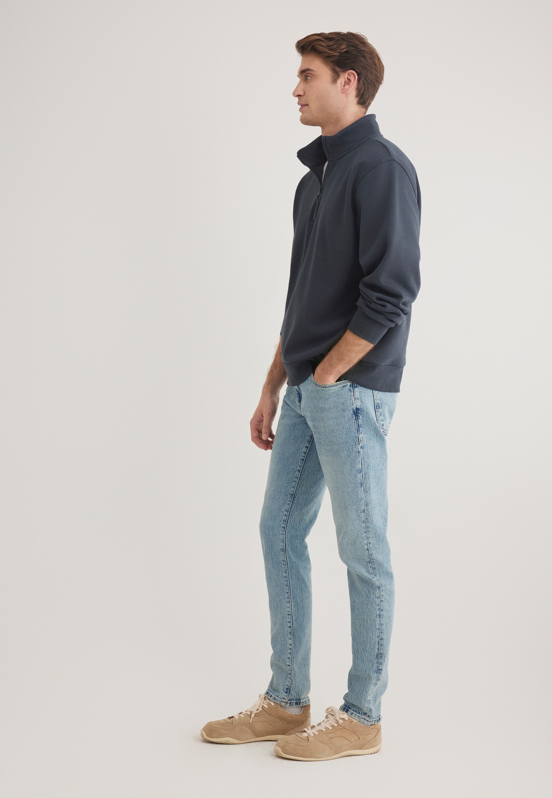 Mavi Troyer »HALF ZIP SWEATSHIRT«, Zip Up Sweatshirt
