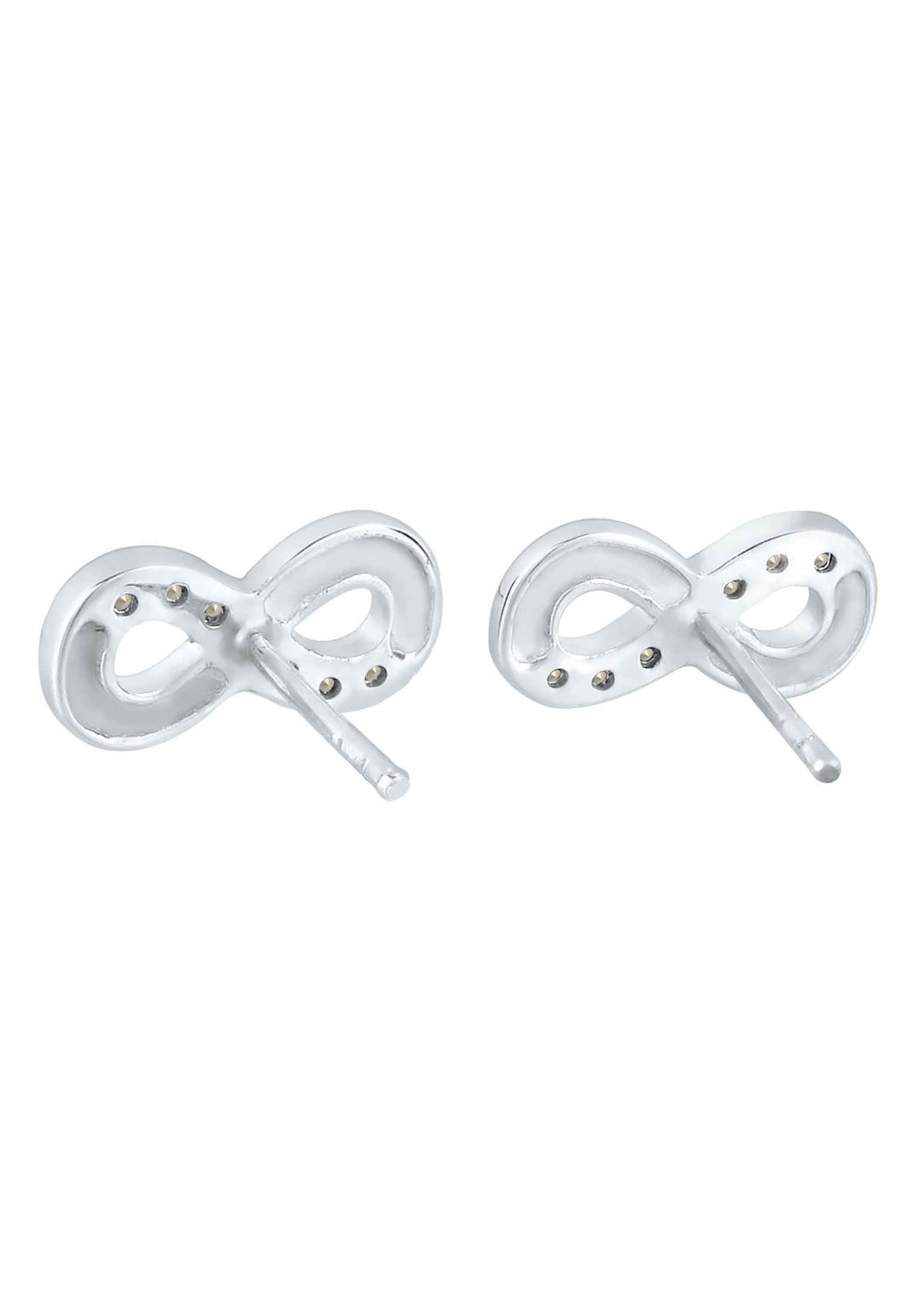 Elli Paar Ohrstecker »Infinity Symbol Kristalle 925 Sterling Silber«