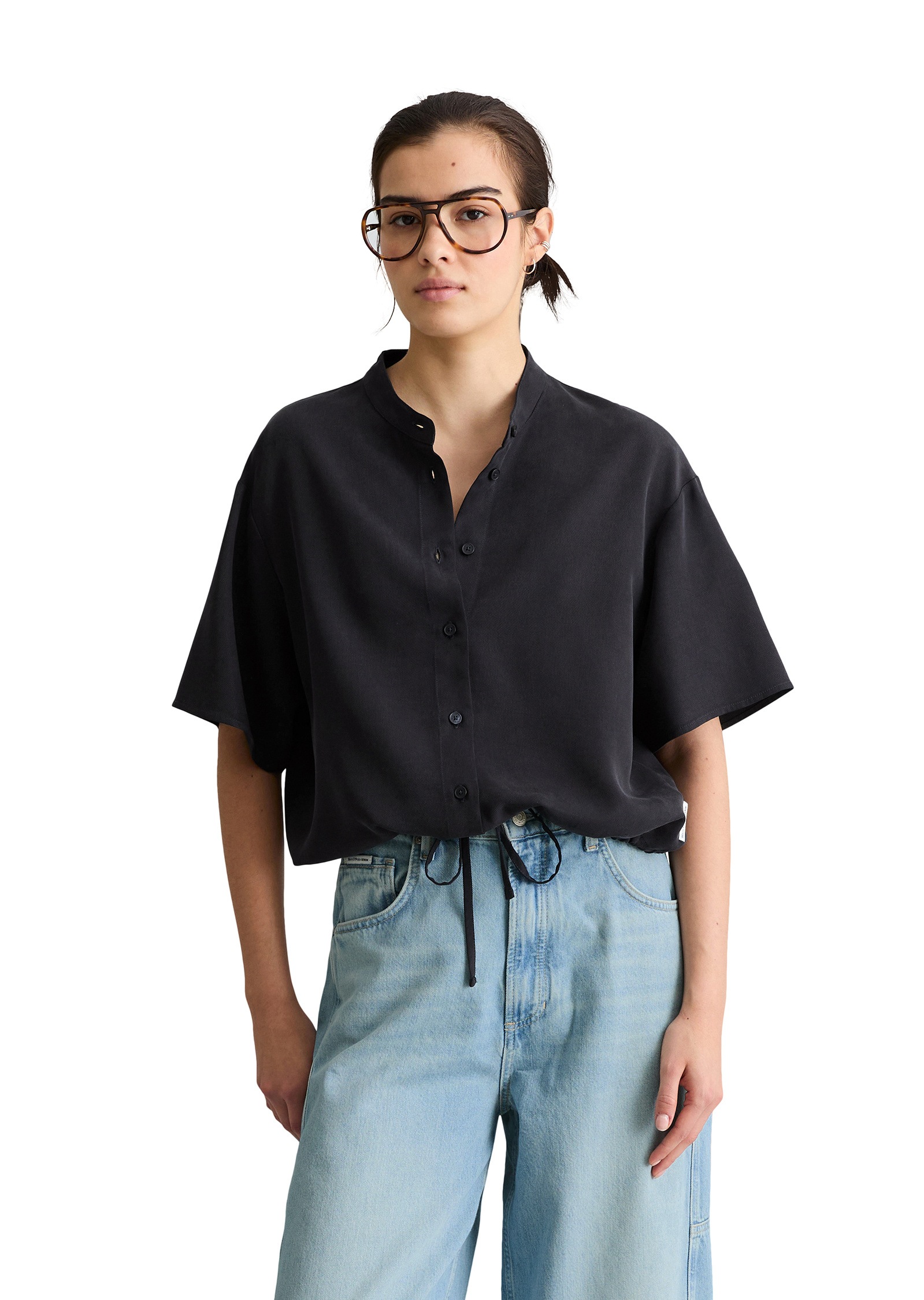Marc OPolo DENIM Kurzarmbluse "aus TENCEL™ Lyocell"