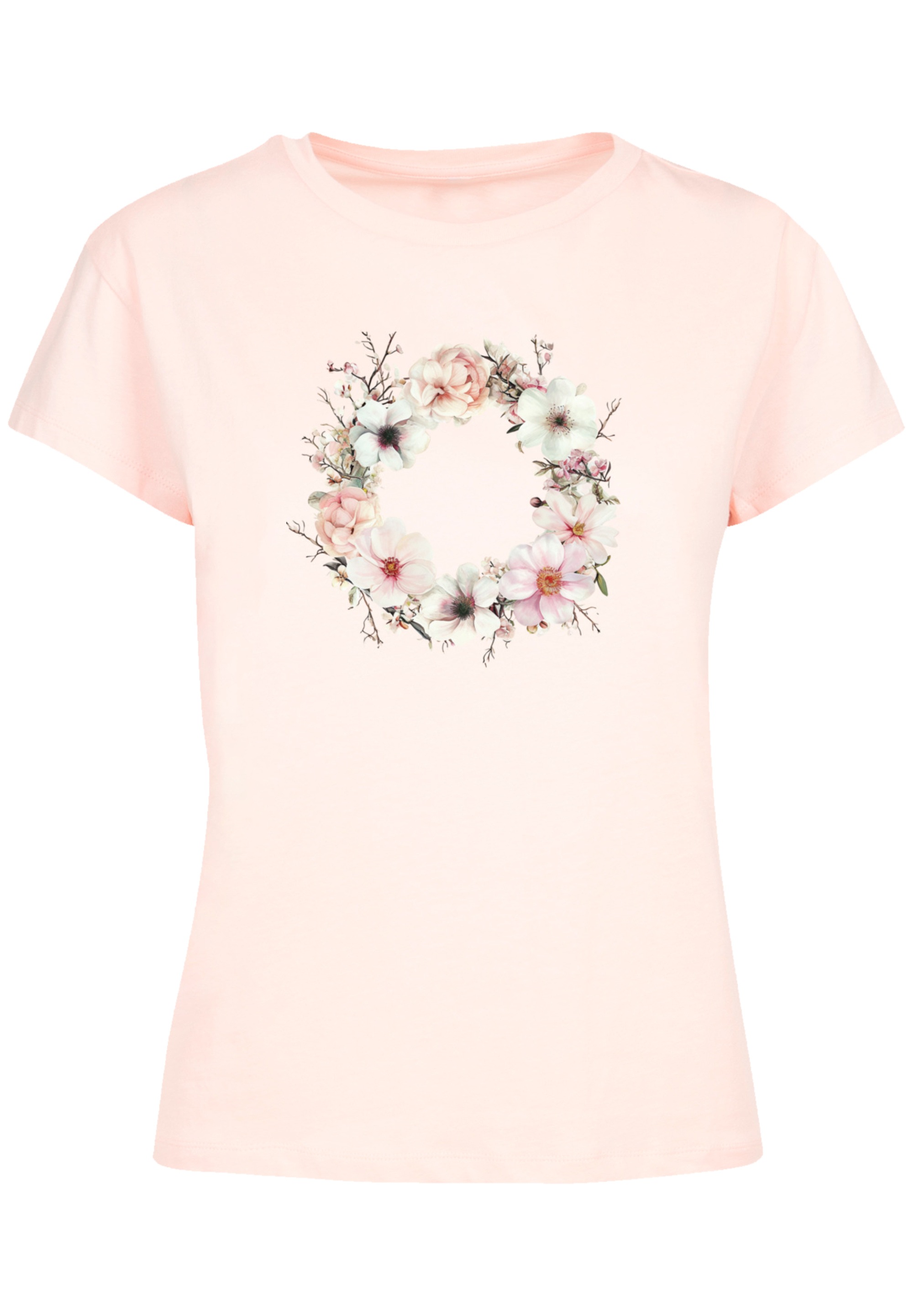 F4NT4STIC T-Shirt »Rosa Blumenkranz«, Premium Qualität