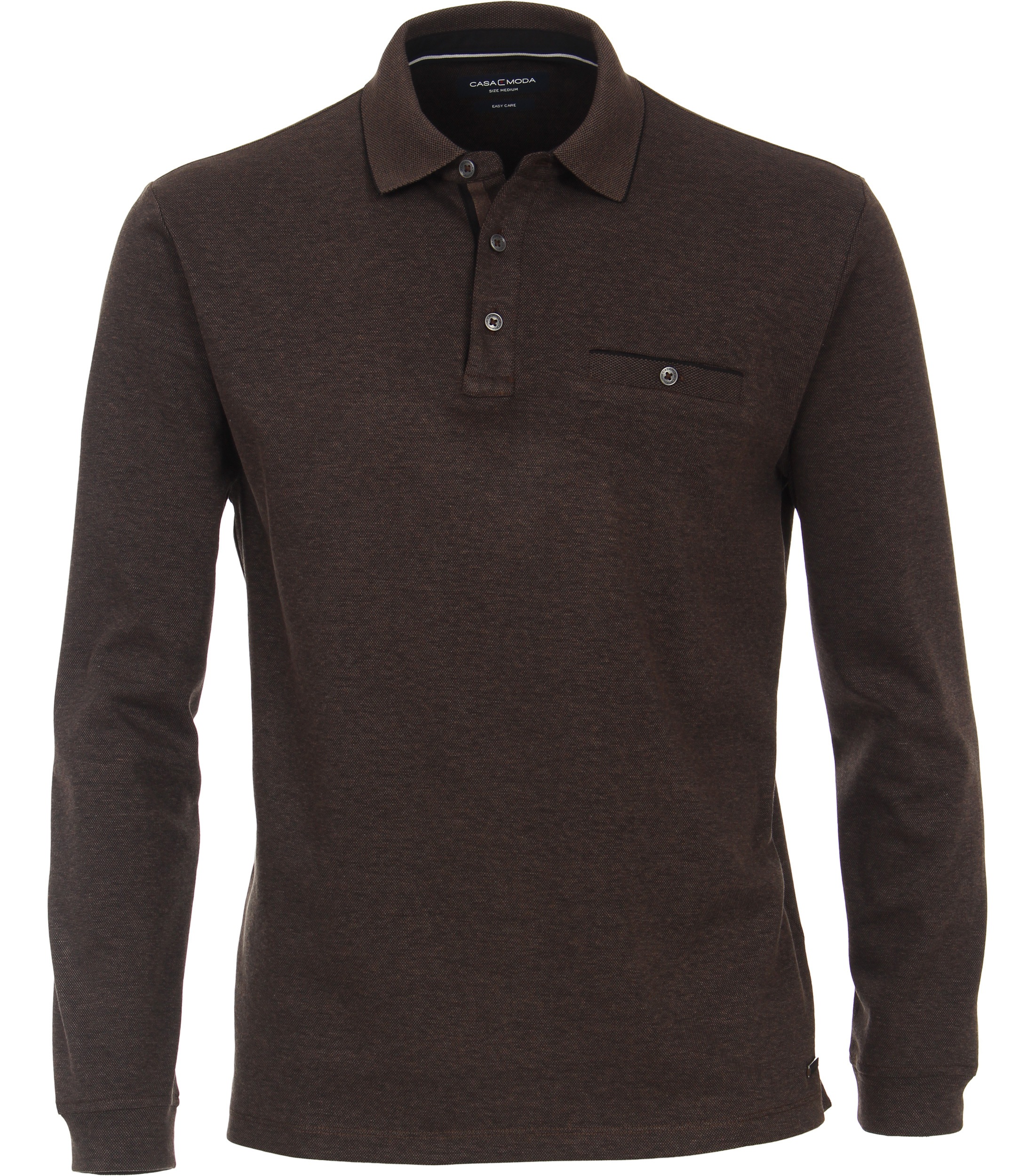 CASAMODA Langarm-Poloshirt "CASAMODA Polo-Shirt Langarm gestreift"