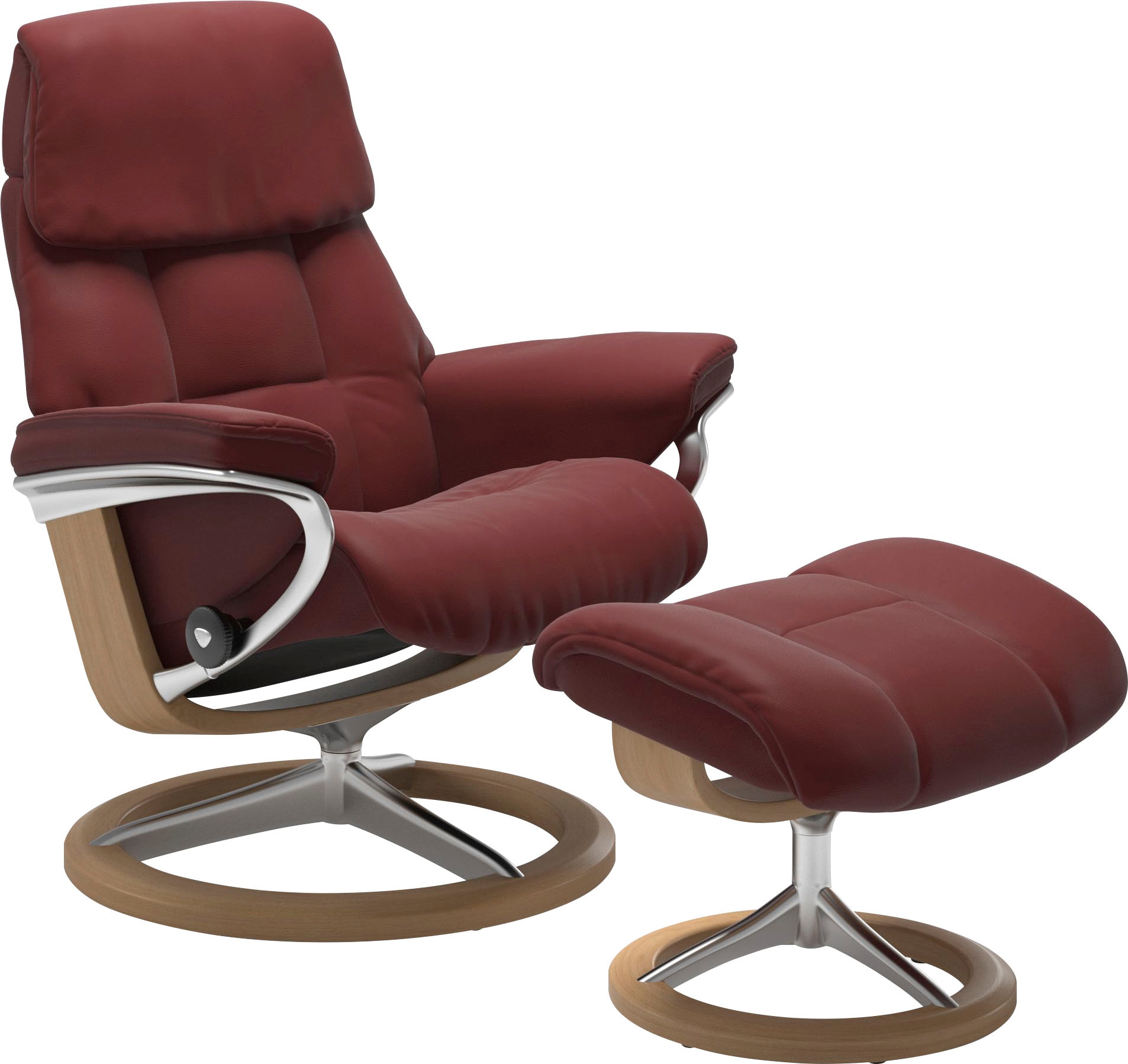 Stressless Relaxsessel "Ruby" mit Signature Base, Größe M, Gestell Eiche, Wenge, Braun & Schwarz