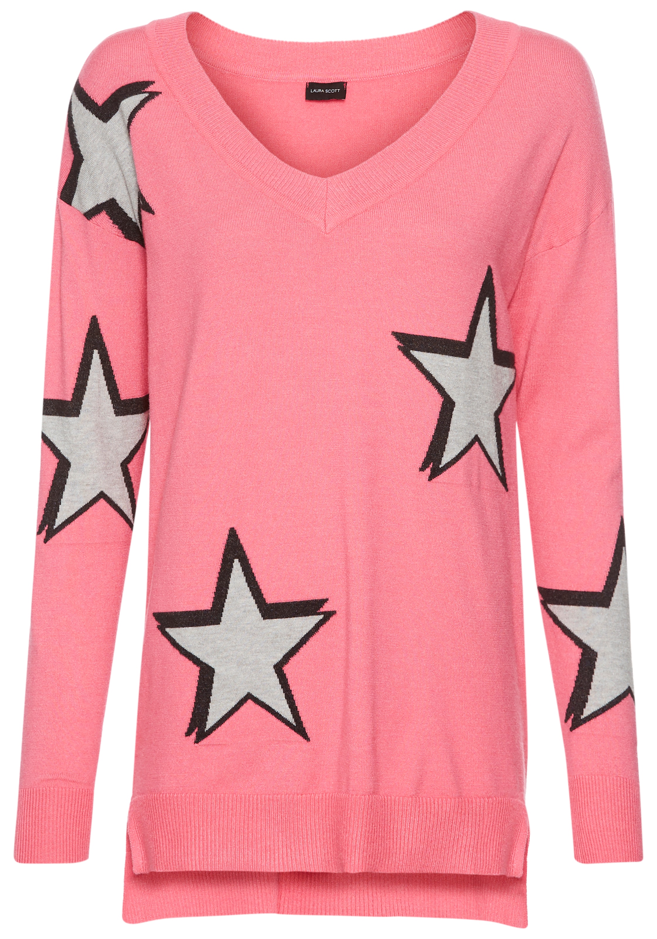 Laura Scott Longpullover, mit Stern-Design