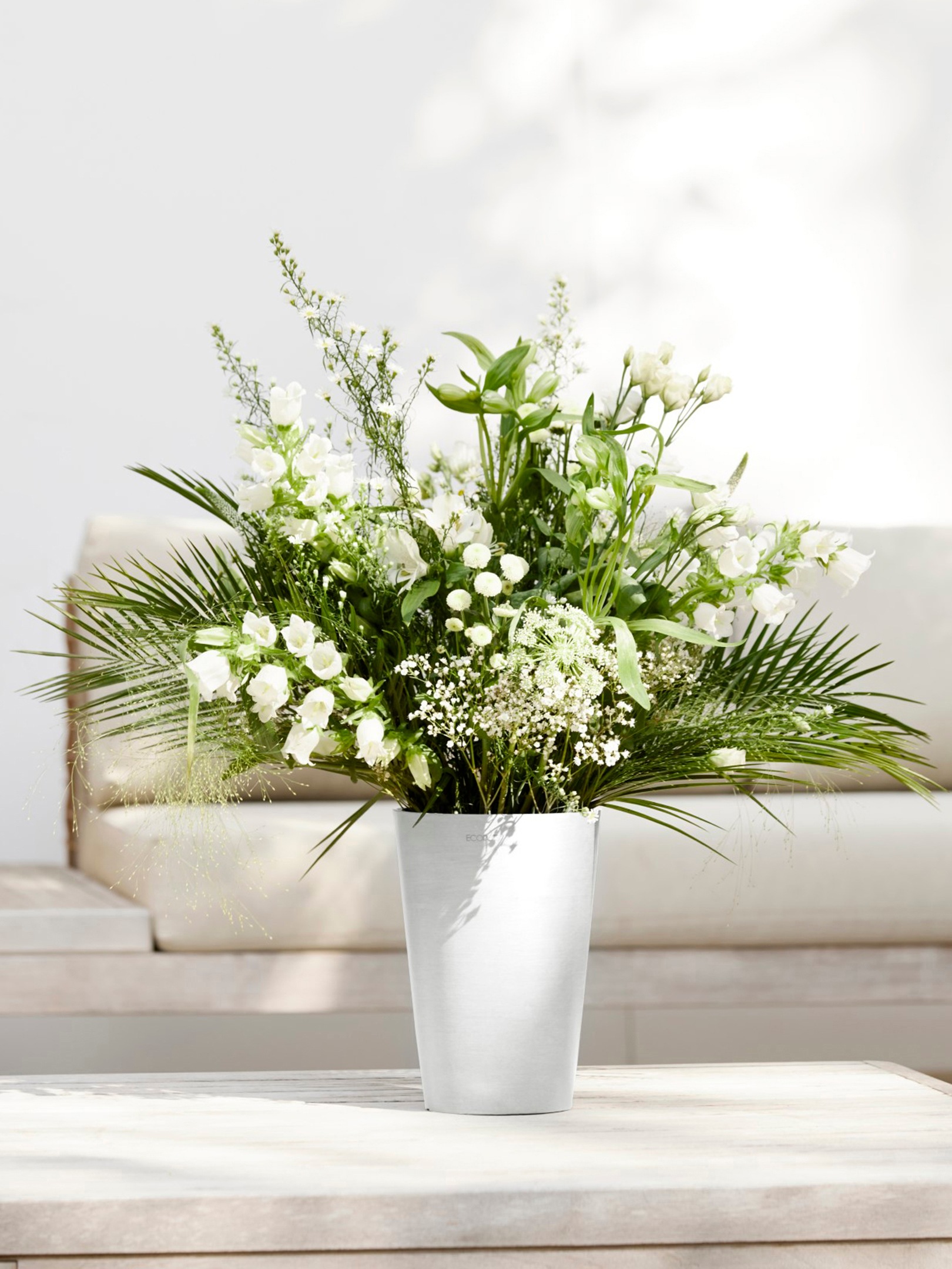 ECOPOTS Blumentopf »Pisa 17,5 Weiß«, für den Innenbereich