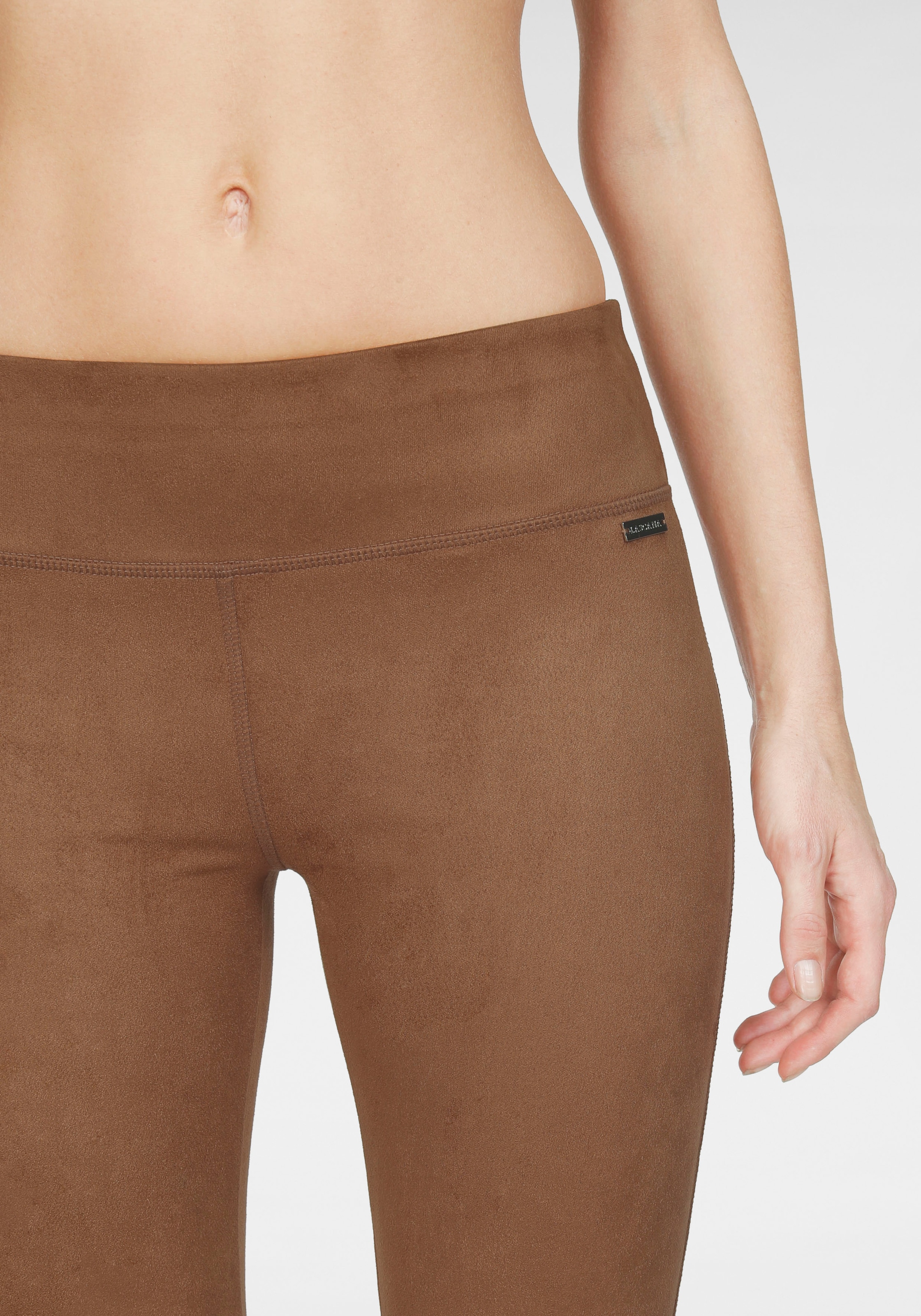 LASCANA Leggings, in Velourleder-Optik