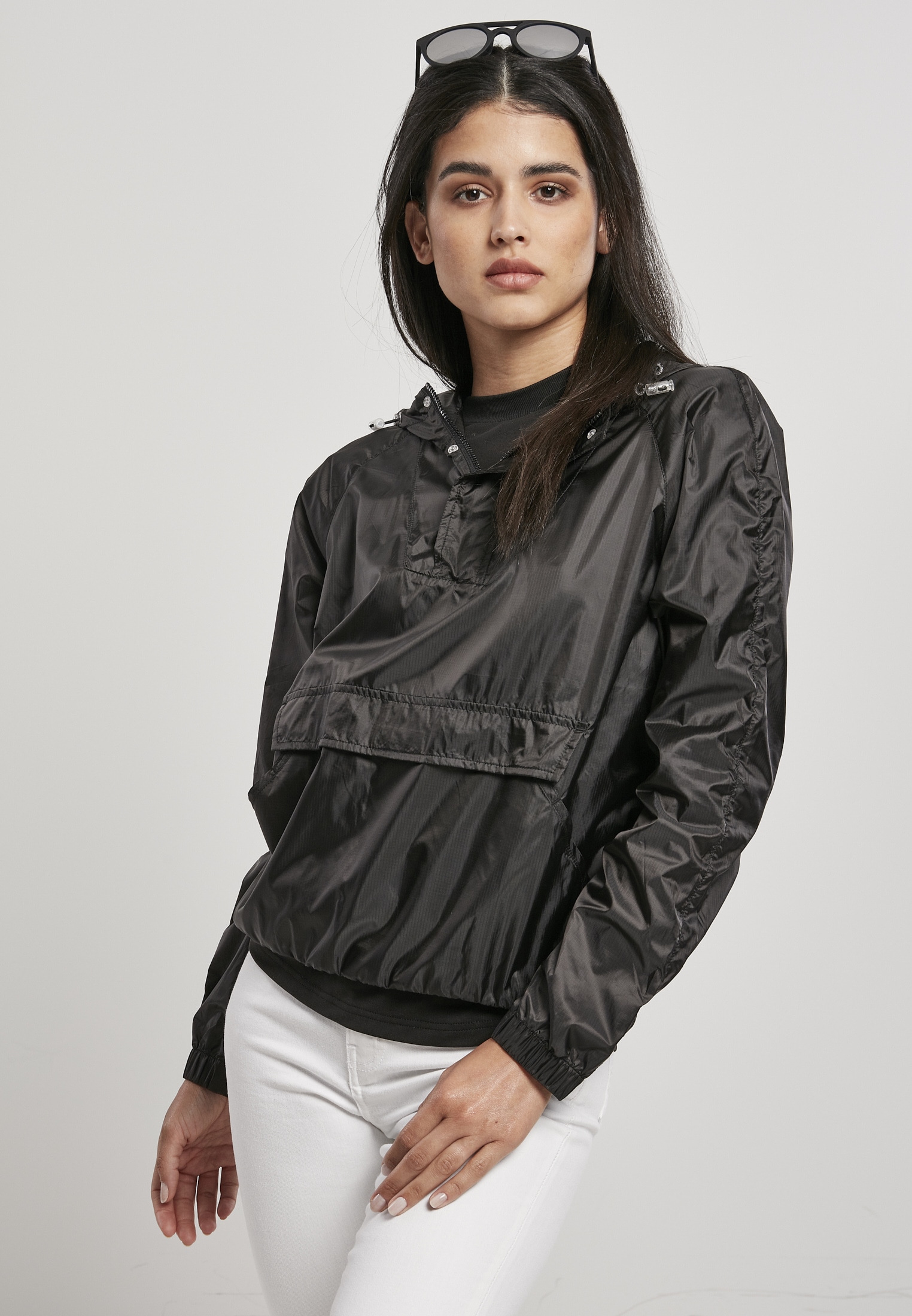URBAN CLASSICS Outdoorjacke Jacket«, mit (1 Ladies Transparent Kapuze für kaufen BAUR St.), »Frauen Light Pull Over 
