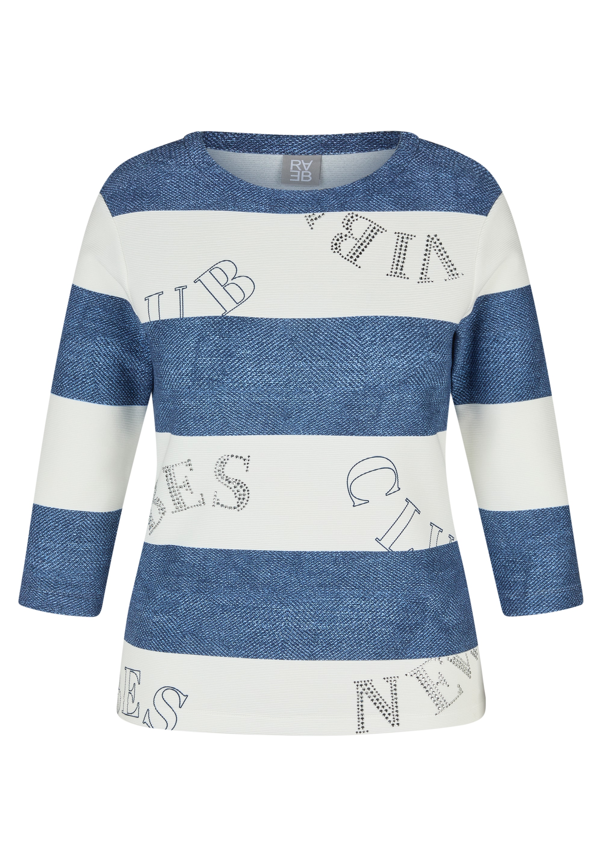 Rabe 3/4-Arm-Shirt mit All-Over Schriftzügen