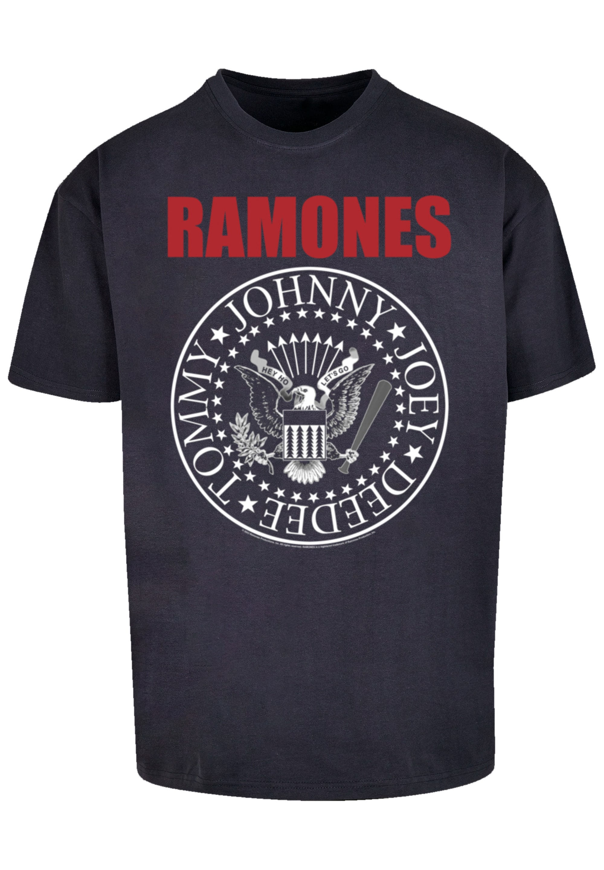 F4NT4STIC T-Shirt »Ramones Rock Musik Band Red Text Seal«, Premium Qualität, Band, Rock-Musik