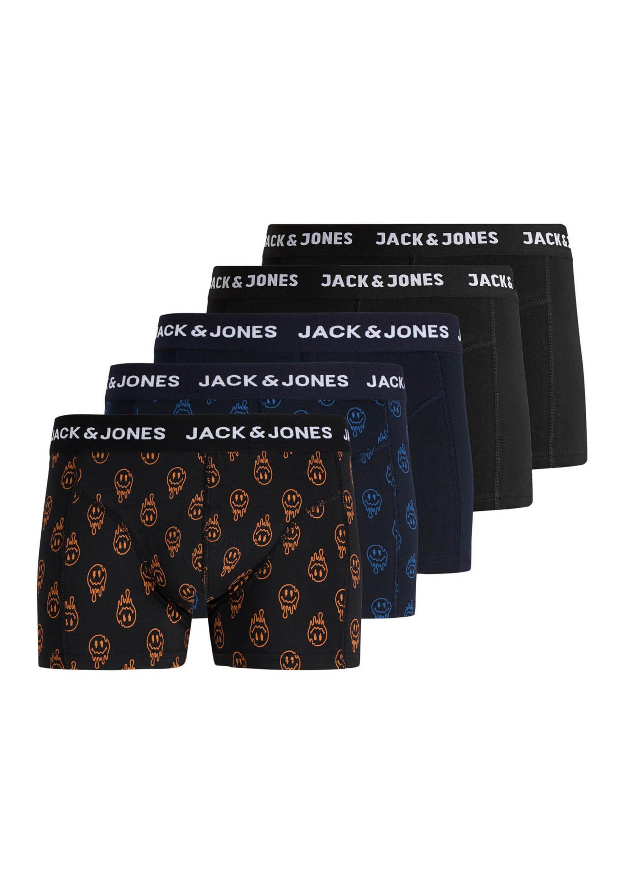 Jack & Jones Boxershorts "Boxershort JACDALE SMILEY TRUNKS 5 PACK 5er Pack"