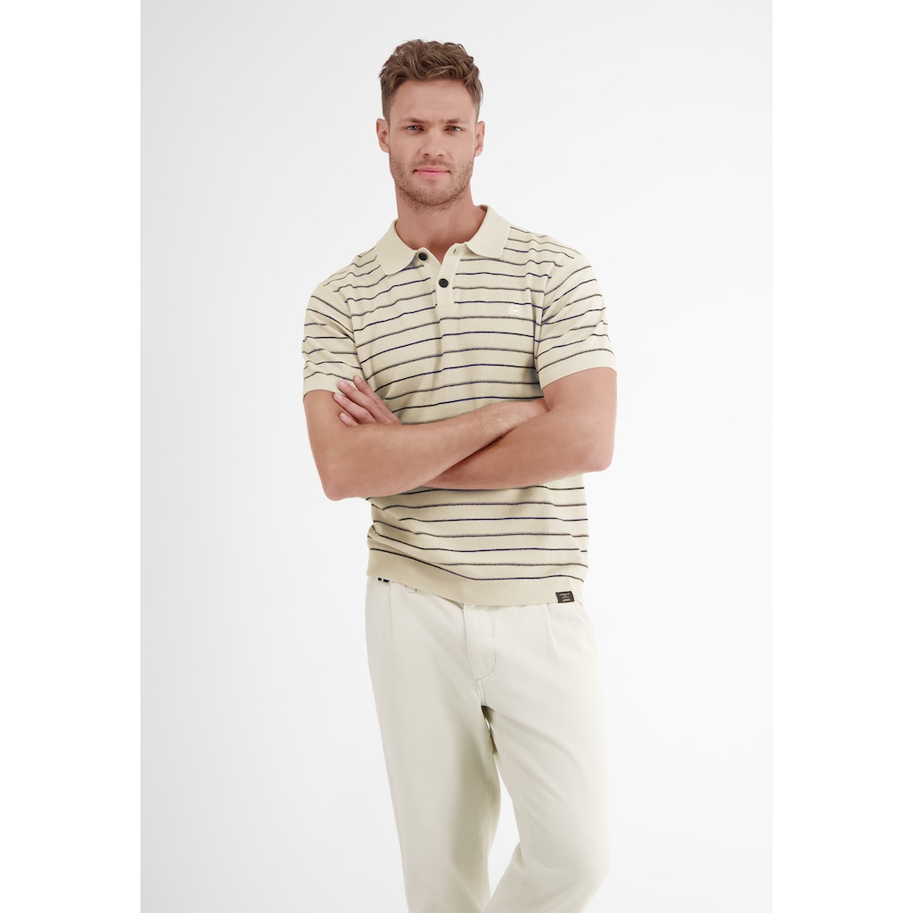 LERROS Poloshirt »LERROS Poloshirt in sommerlich-stylischer Strickoptik«