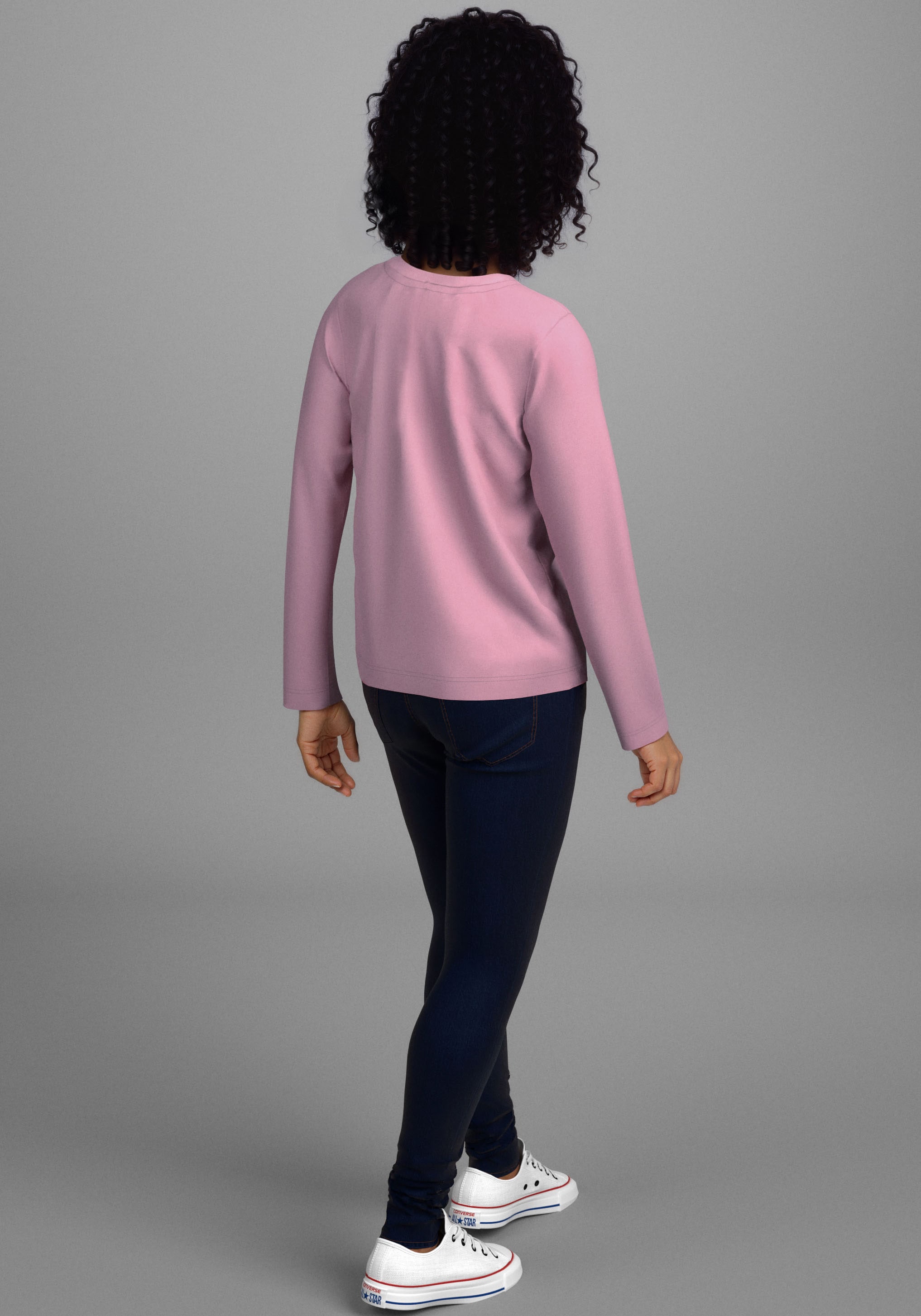 KIDSWORLD Langarmshirt »Spruch: MUSS DAS SEIN«, Lässiger Sprüche-Print