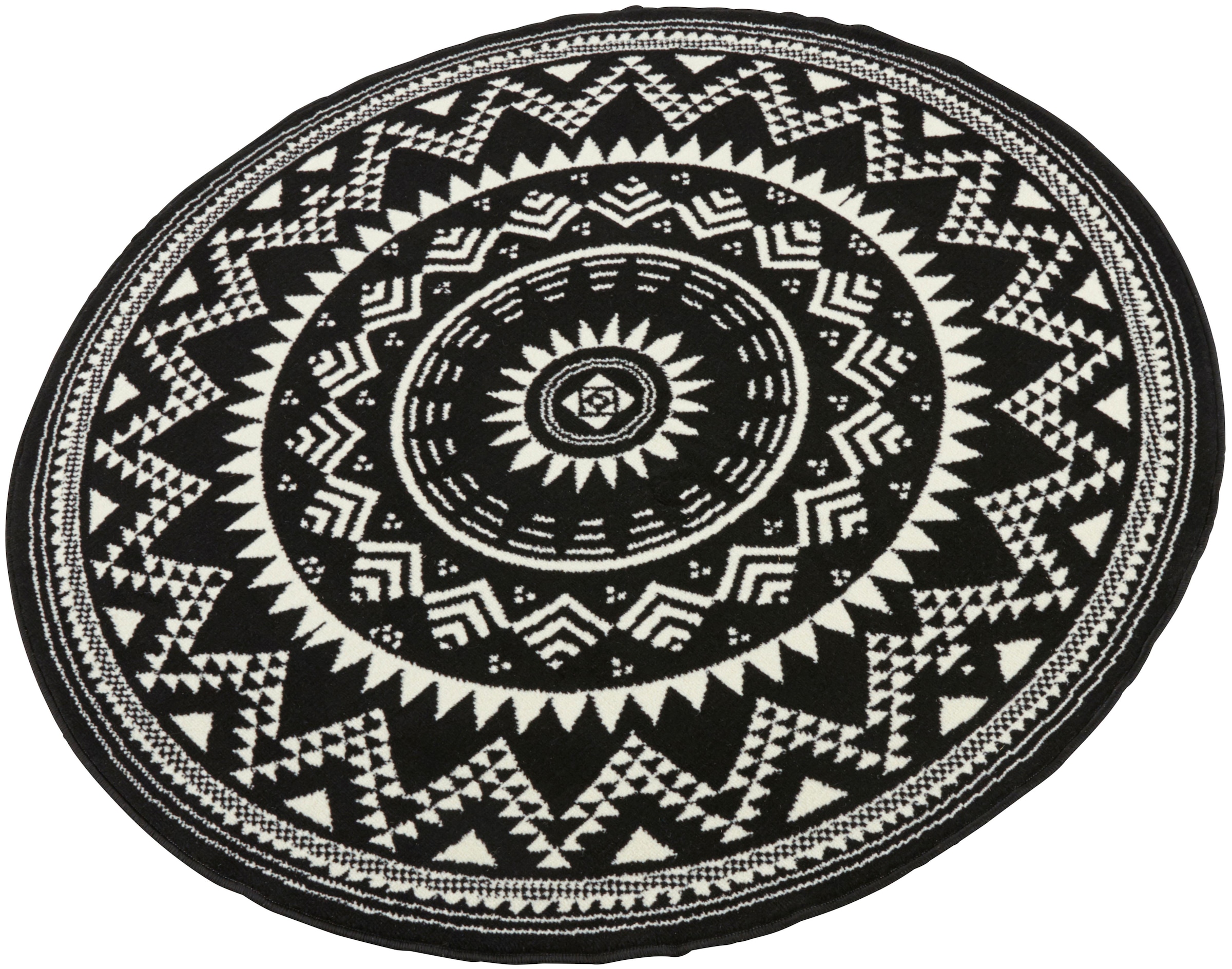 HANSE Home Teppich »Valencia«, rund, 9 mm Höhe, Kurzflor, Modern, Vintage, Mandala, Wohnzimmer, Kinderzimmer, Flur