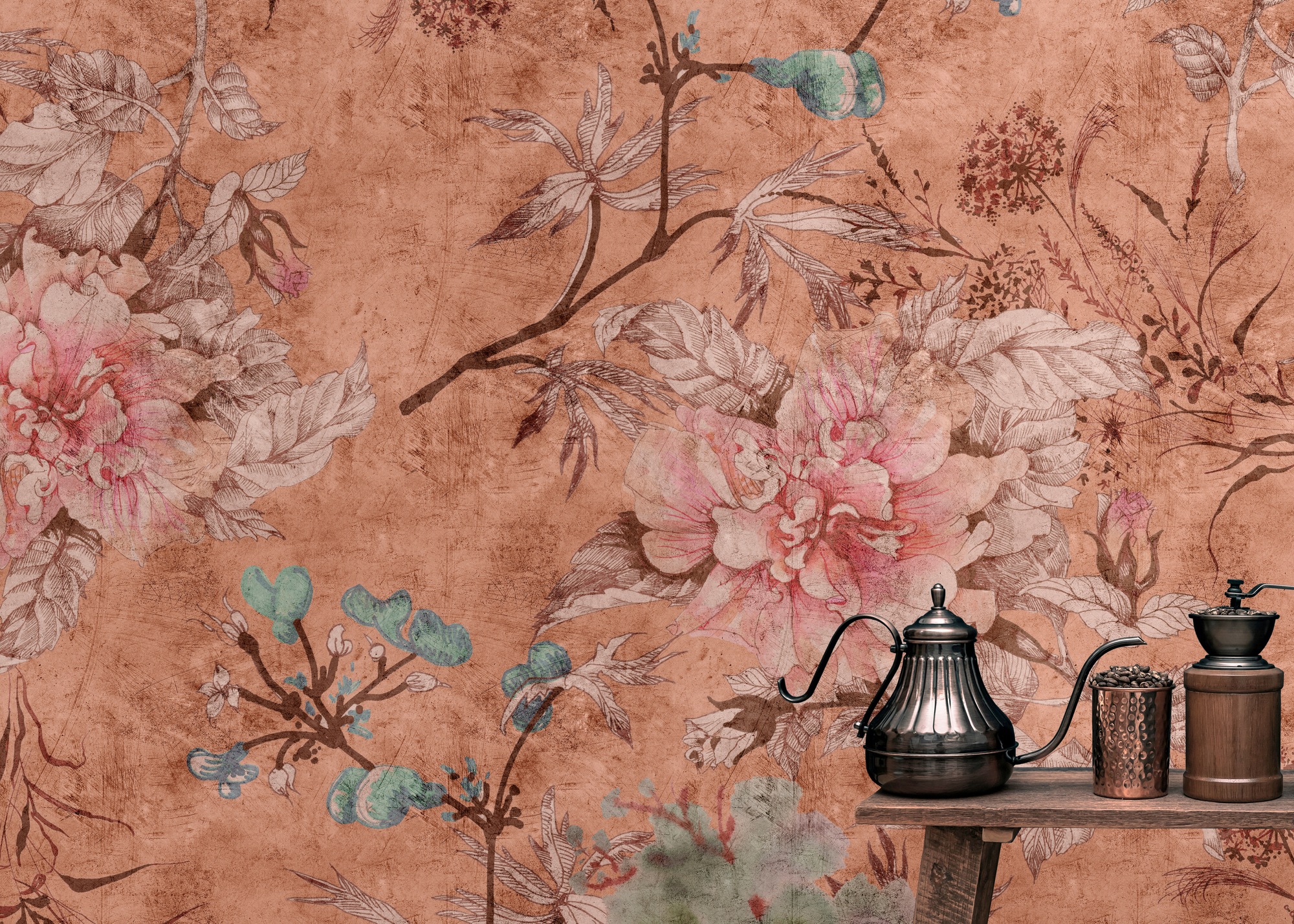 living walls Fototapete »Walls by Patel Tender Blossom 3«, Vlies, Wand, Schräge