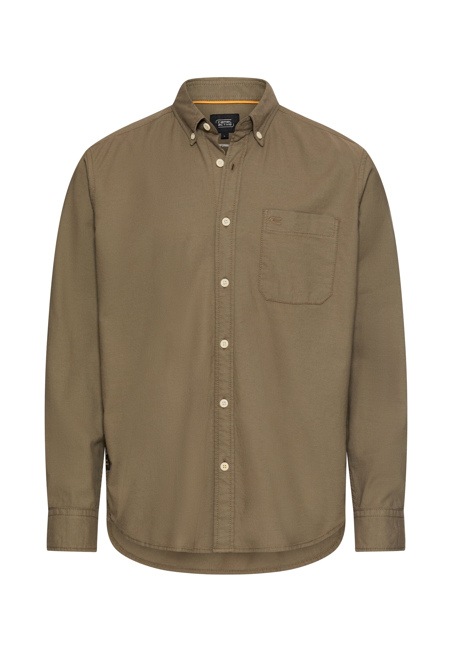 camel active Langarmhemd mit Button-Down-Kragen günstig online kaufen