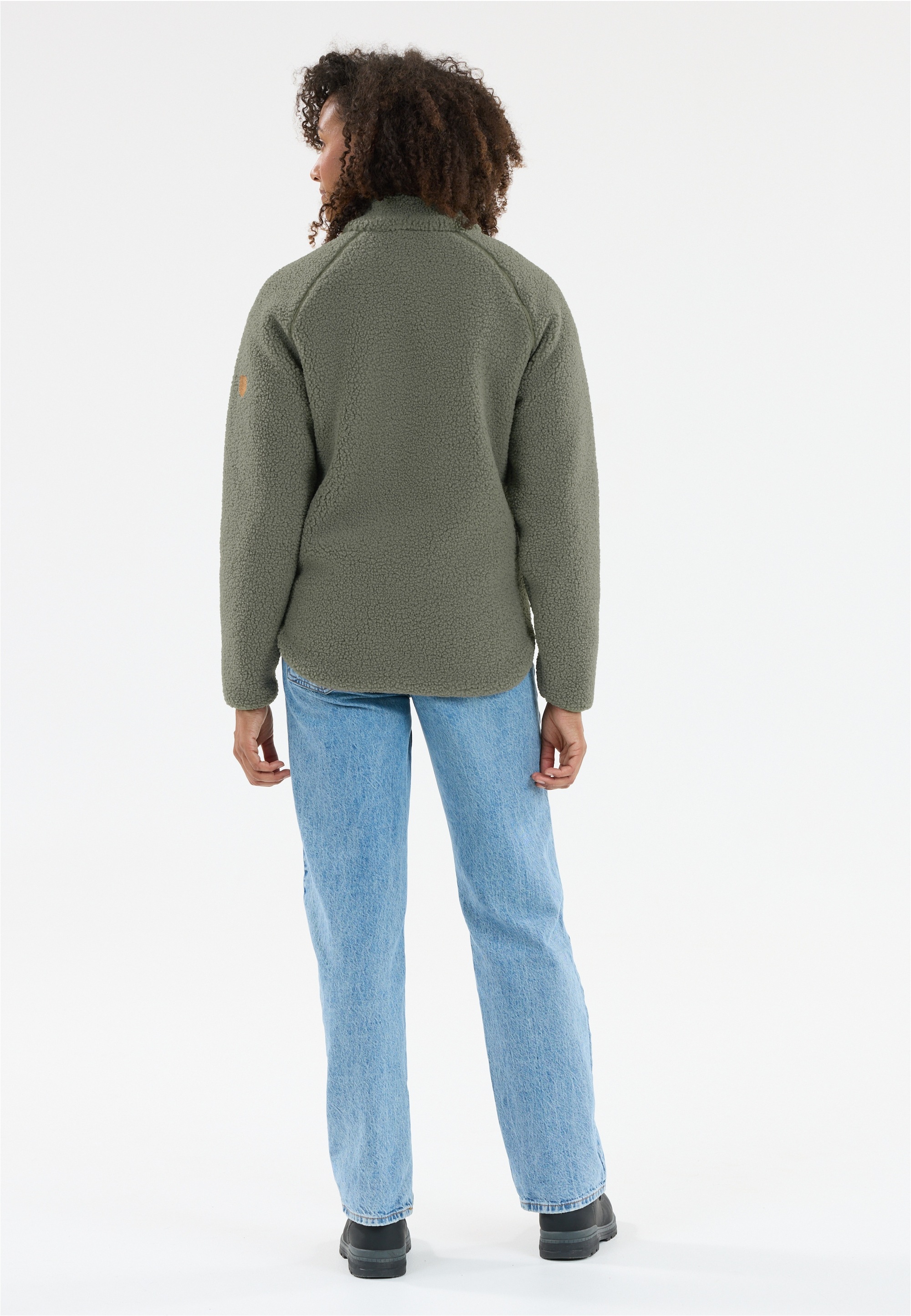Fleecejacke WHISTLER "Pioneer", Damen, Gr. 42, olivgrün, 100% Polyester, unifarben, normal, hoch geschlossener Ausschnitt, Jacken Fleecejacke, mit atmungsaktiver Eigenschaft 3